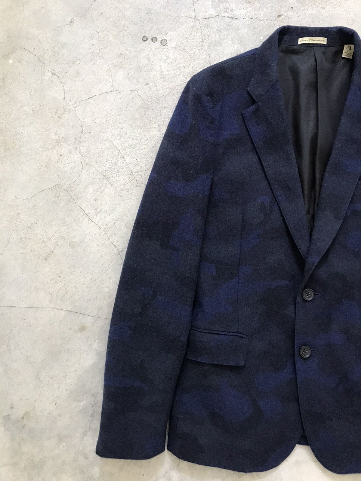 Journal Standard JOURNAL STANDARD Blue Camo Blazer Size 38L - 2 Thumbnail