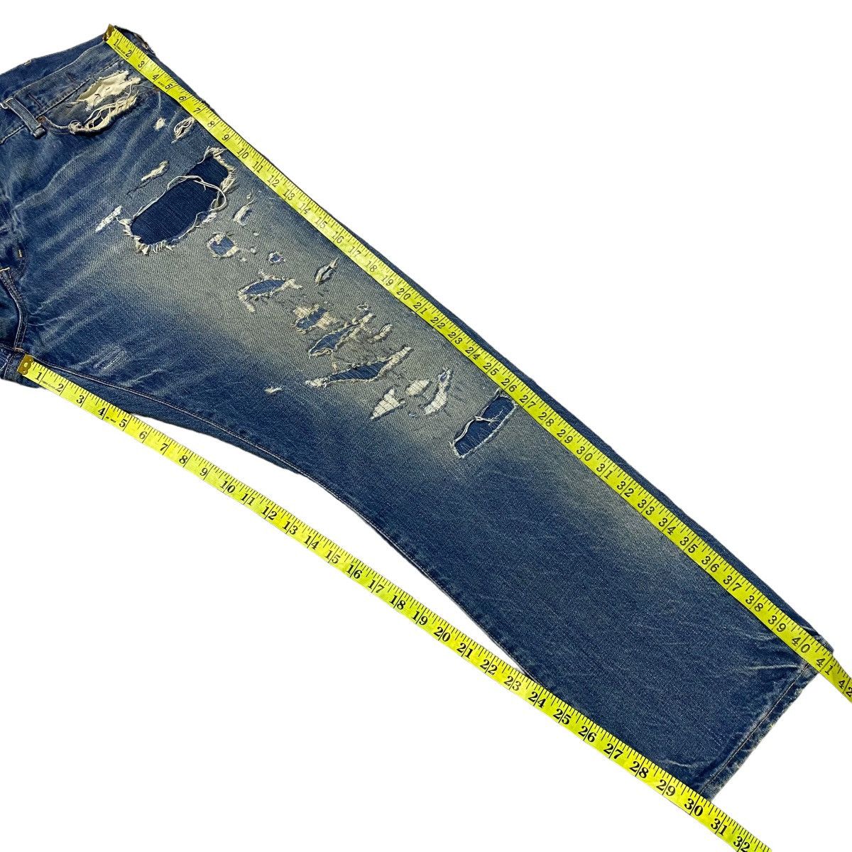 Denim & Supply Ralph Lauren Denim And Supply Ralph Lauren Distress Denim Patchwork Jeans Size US 38 / EU 54 - 23 Thumbnail