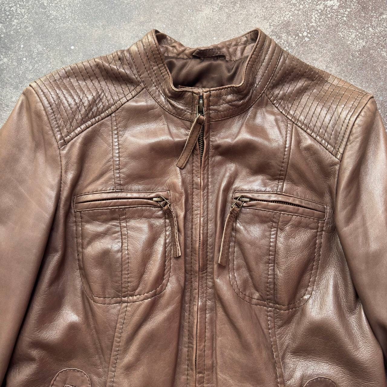 Hysteric Glamour × Japanese Brand Amazing Vintage Moto Biker Brown Leather Jacket Size M / US 6-8 / IT 42-44 - 7 Thumbnail