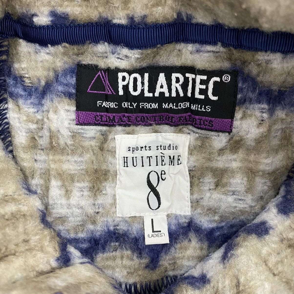 Polartec × Vintage Vintage 90s HUITIEME Outdoor Polartec Deep Pile Sherpa Size US L / EU 52-54 / 3 - 4 Thumbnail