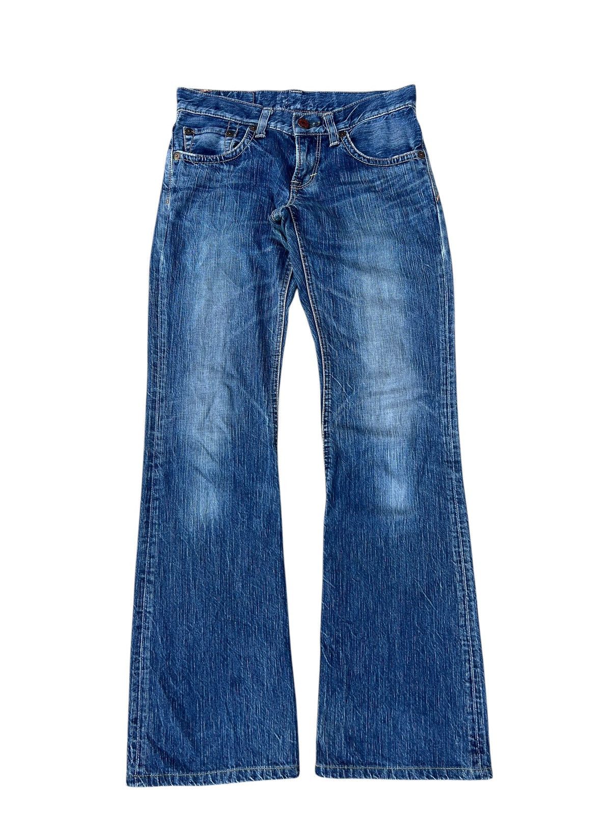 Edwin Vintage Y2K Edwin Made in Japan 503 Faded Denim Flare Jeans Size US 29 - 1 Thumbnail