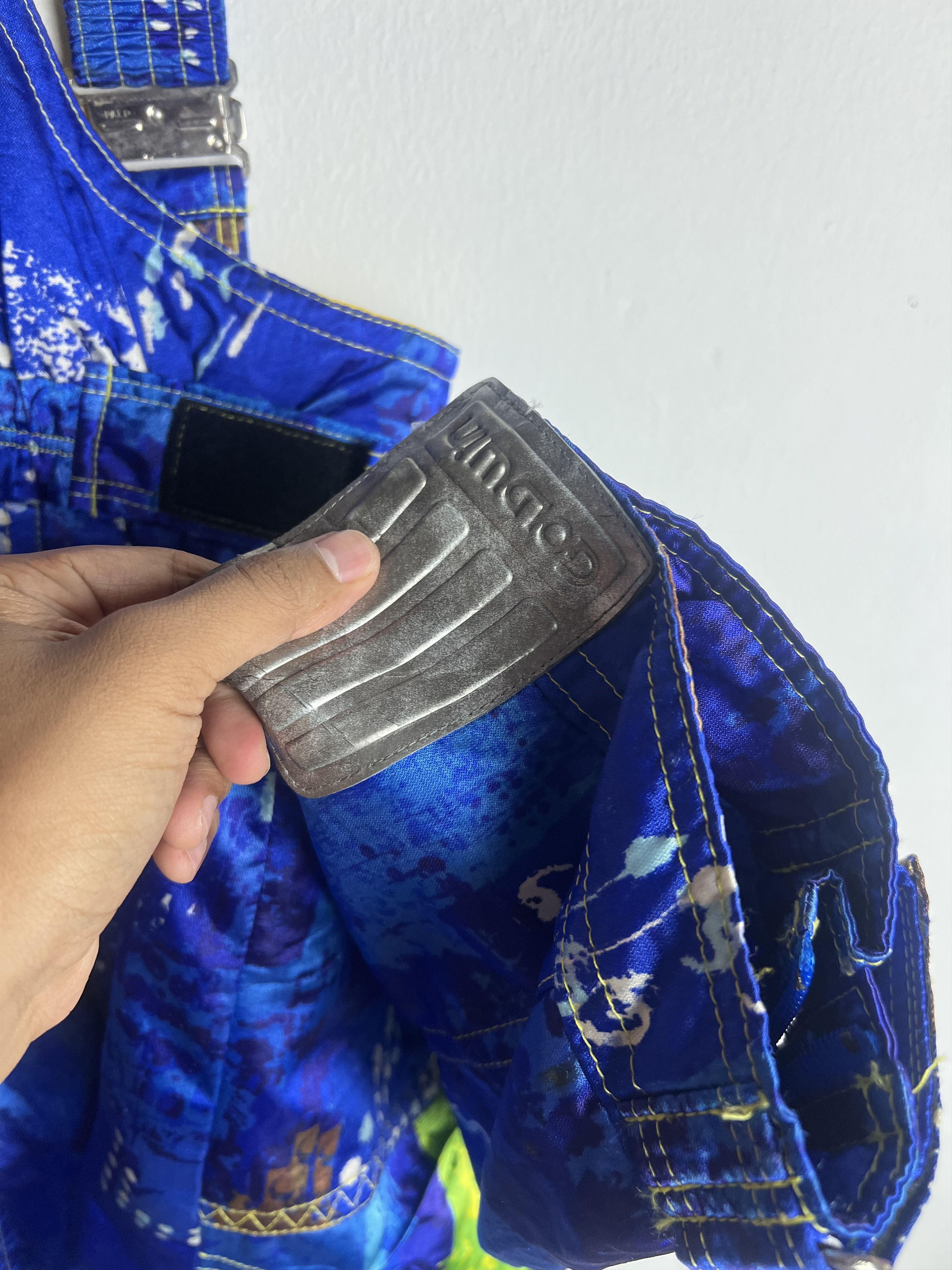 Goldwin Vintage Goldwin Blue Abstract Ski Bib Jumpsuit Size US 30 / EU 46 - 18 Thumbnail
