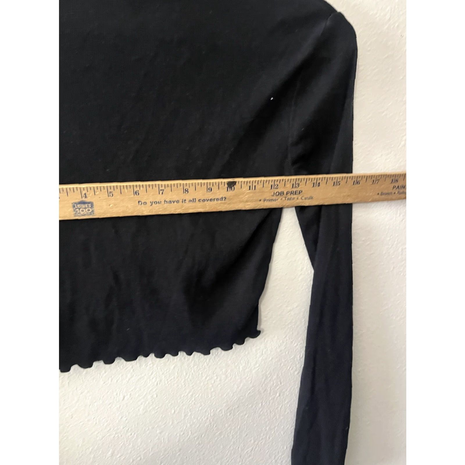 Aeropostale Aeropostale Polo Shirt Womens Size S Black Cropped Long Sleeve Button Front Cotton Polyester Spandex Size S / US 4 / IT 40 - 5 Thumbnail