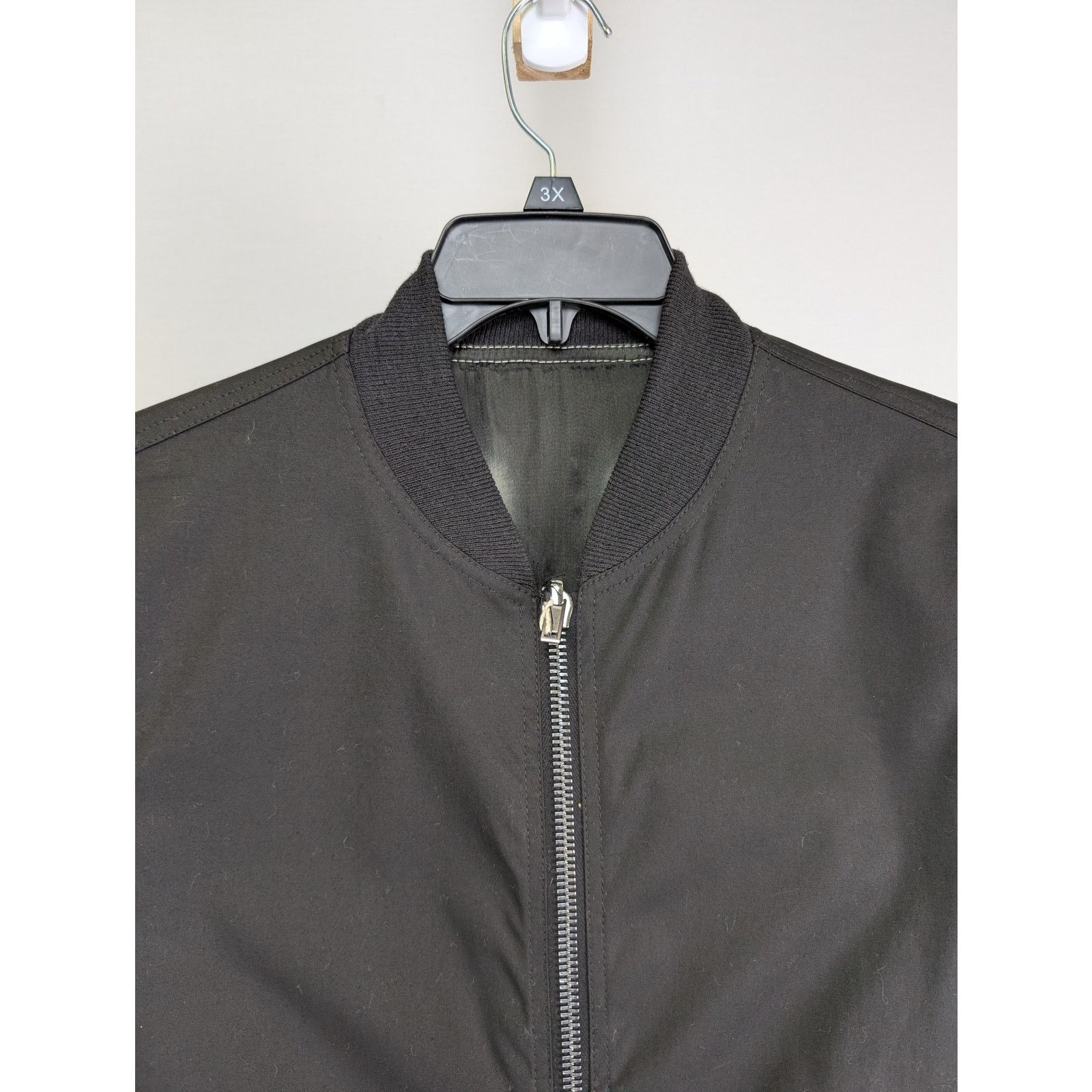 Rick Owens o1rshd1 Reversible Flight Jacket in Black/Black Plaid Size US M / EU 48-50 / 2 - 8 Thumbnail