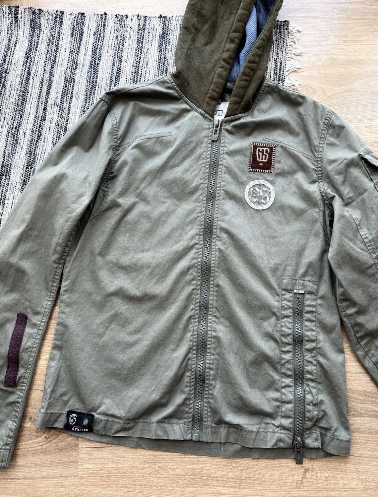 G-Star VINTAGE G-STAR RAW MILITARY JACKET SOUTH WITH HOOD COTTON Size US L / EU 52-54 / 3 - 5 Thumbnail