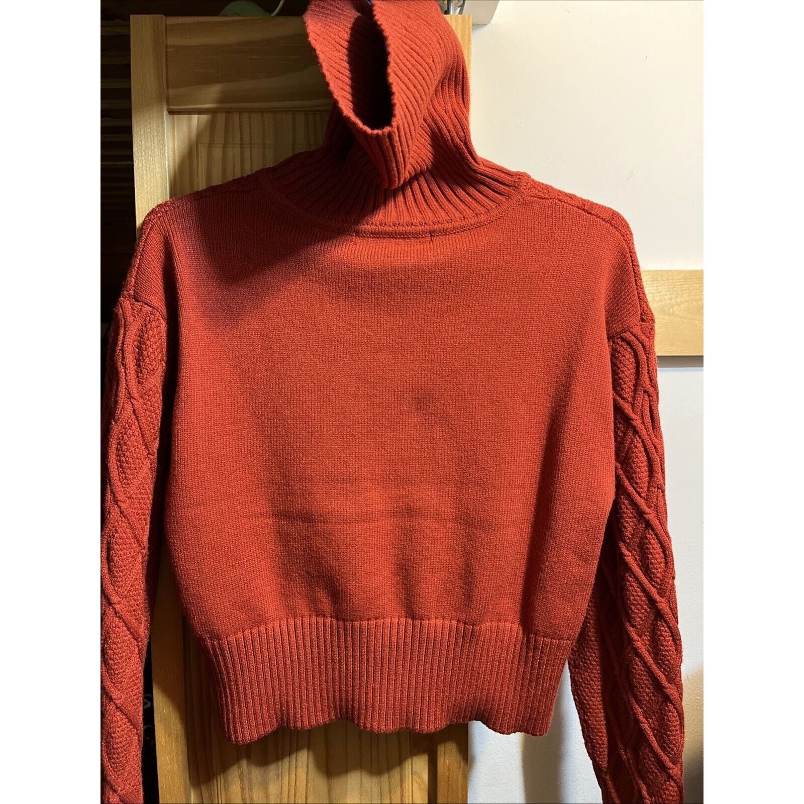 Andrew Marc Andrew Marc New York Women’s S Zip Cowl Neck Sweater Orange Size S / US 4 / IT 40 - 8 Thumbnail