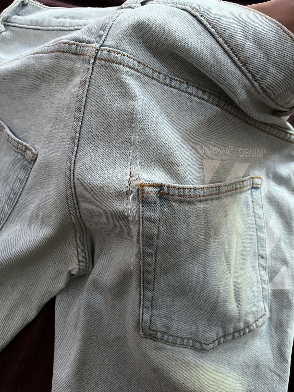 Off-White OFF WHITE VIRGIL ABLOH DISTRESSED DENIM Size US 31 - 11 Thumbnail