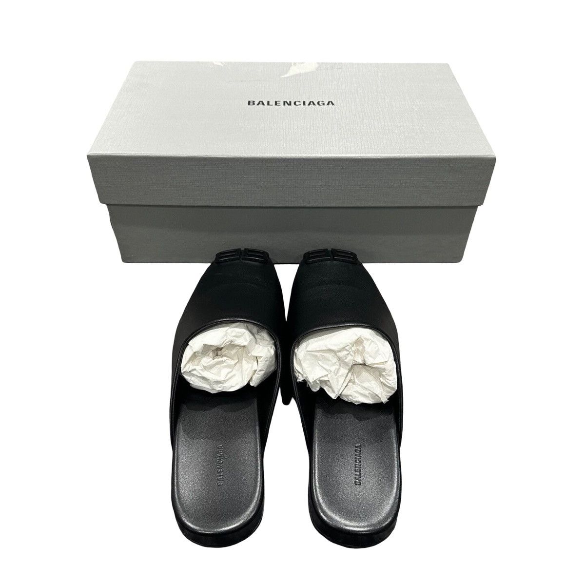 Balenciaga Balenciaga Cosy BB Mules in black leather Size US 8 / EU 41 - 3 Thumbnail