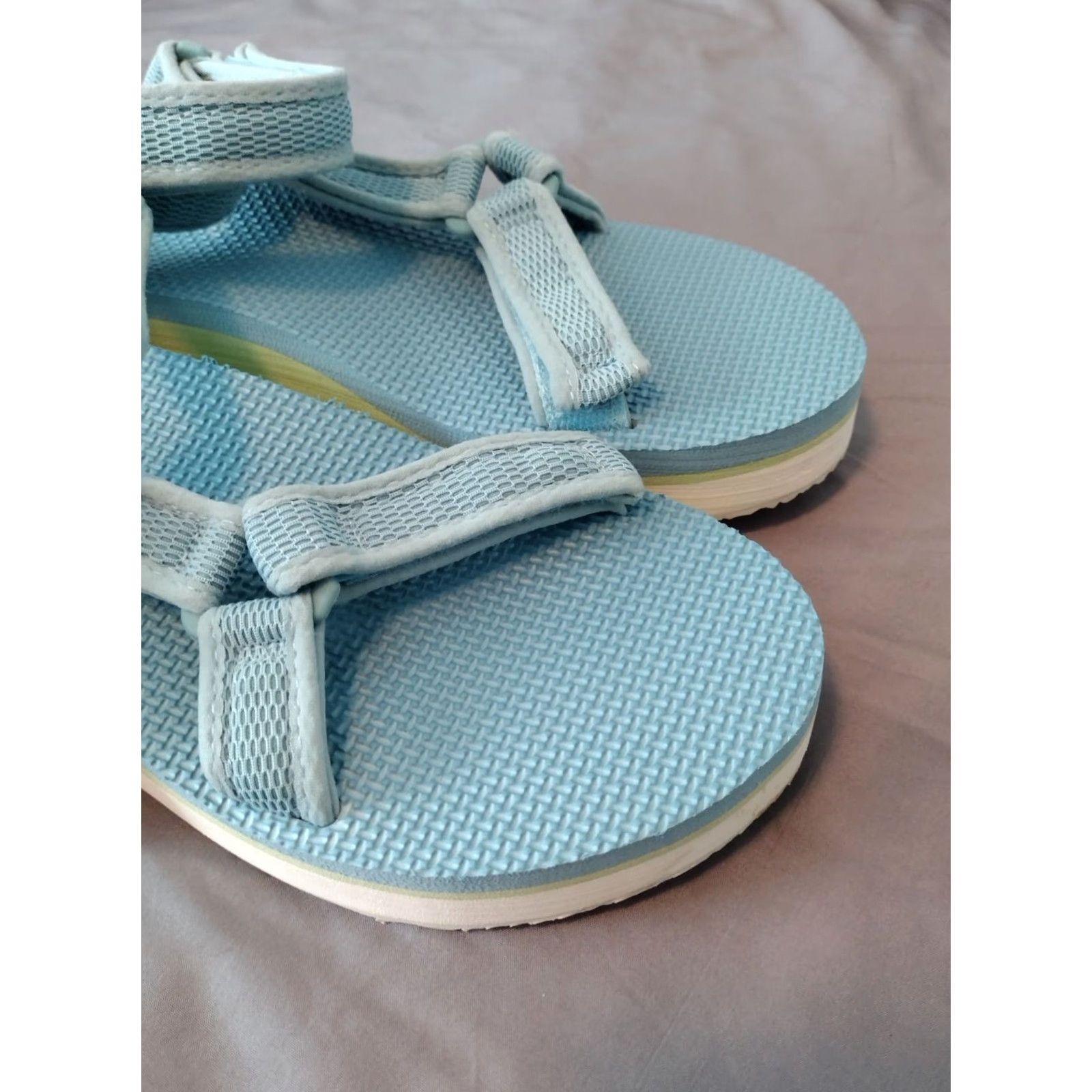Vintage Time And Tru Platform Nature Sandal Women's Sandal Blue 11 Platform Adjustable Strap Comfort Cushioned Footbed Casual Travel Sports Size US 11 / IT 41 - 3 Thumbnail