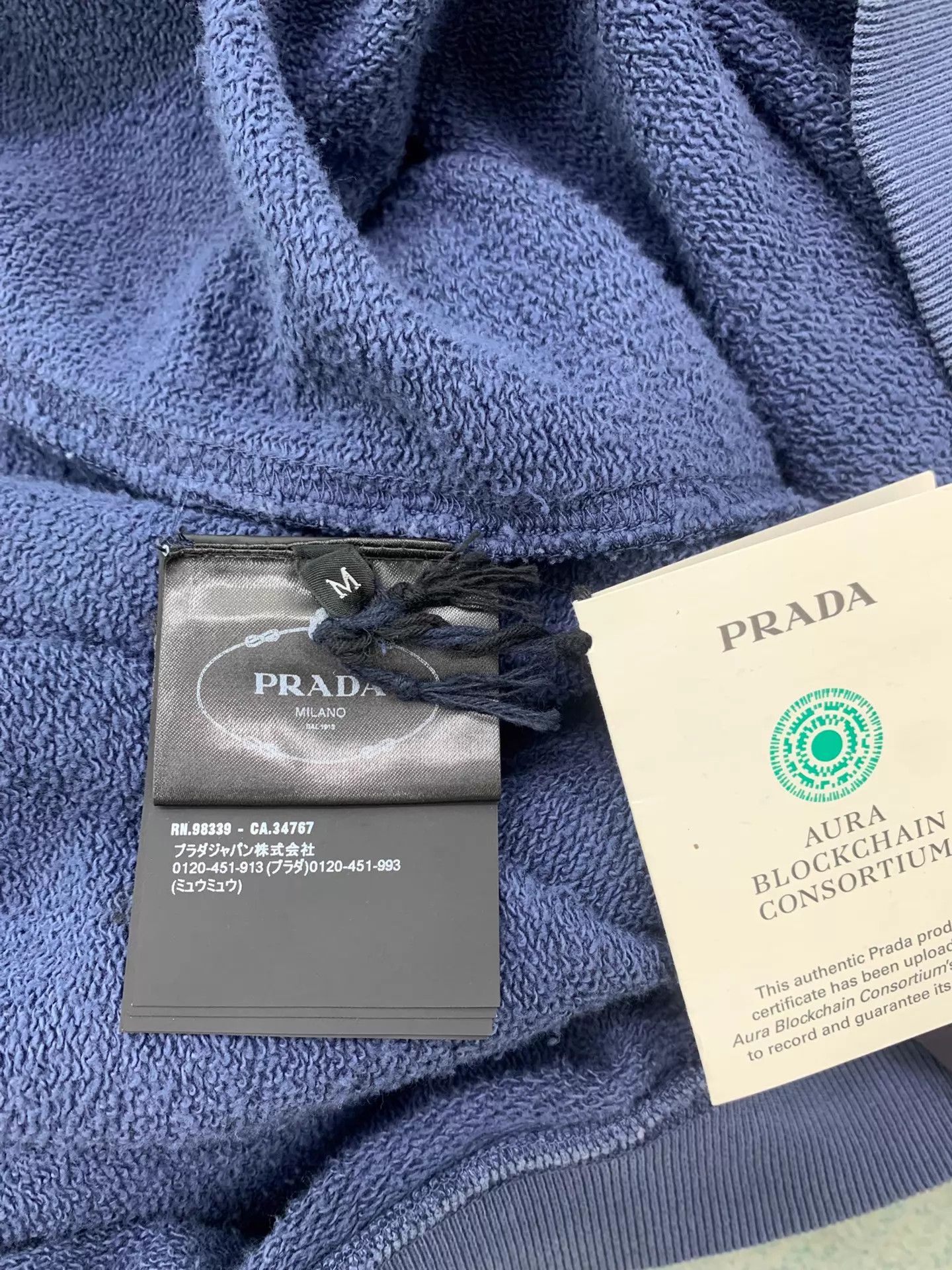 Prada Prada Blue Washed Distressed Tagless T-Shirt M Size US M / EU 48-50 / 2 - 4 Thumbnail