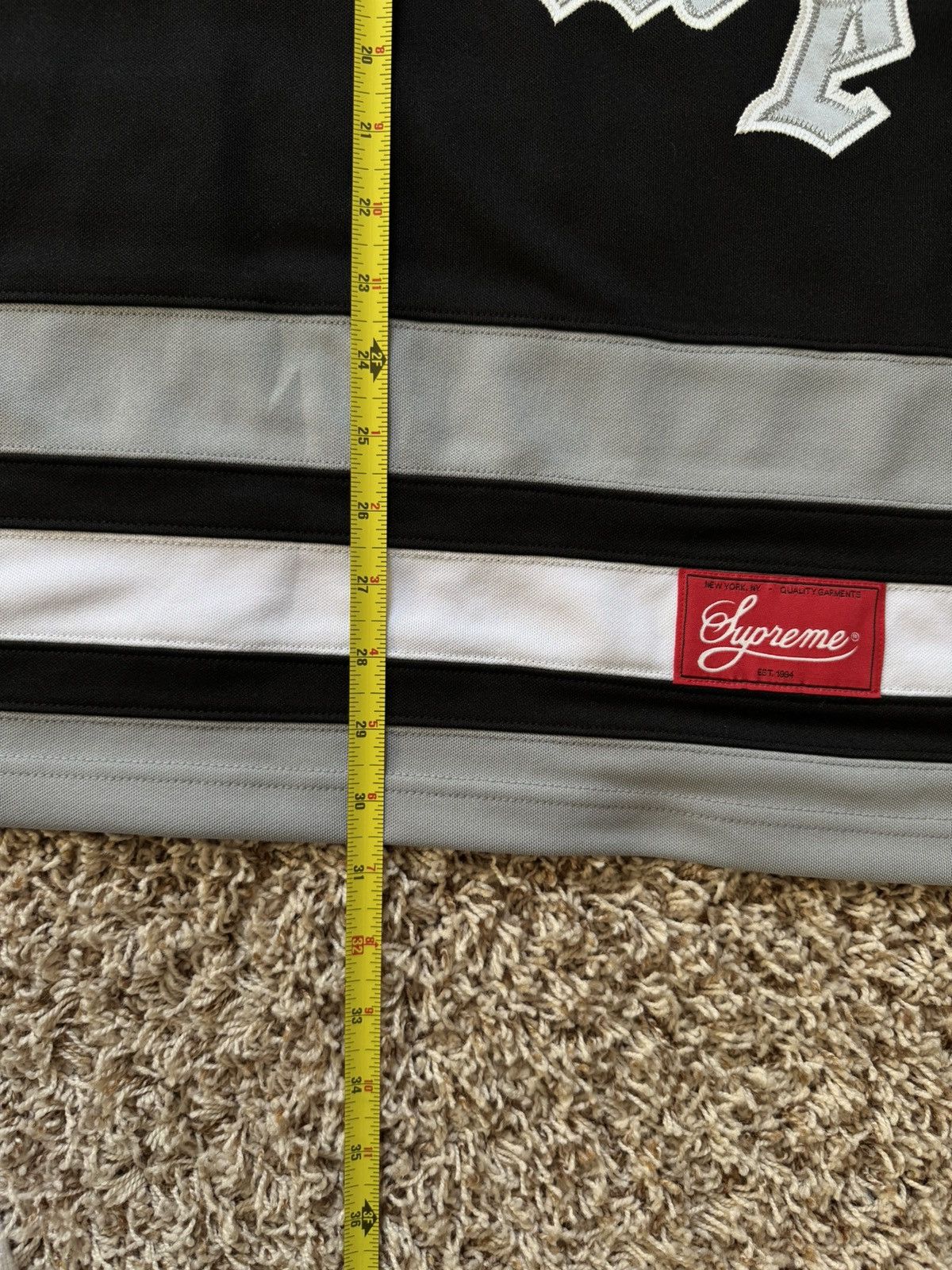 Supreme Supreme Fire & Ice Patches Hockey Jersey Black Grey Size US L / EU 52-54 / 3 - 20 Thumbnail