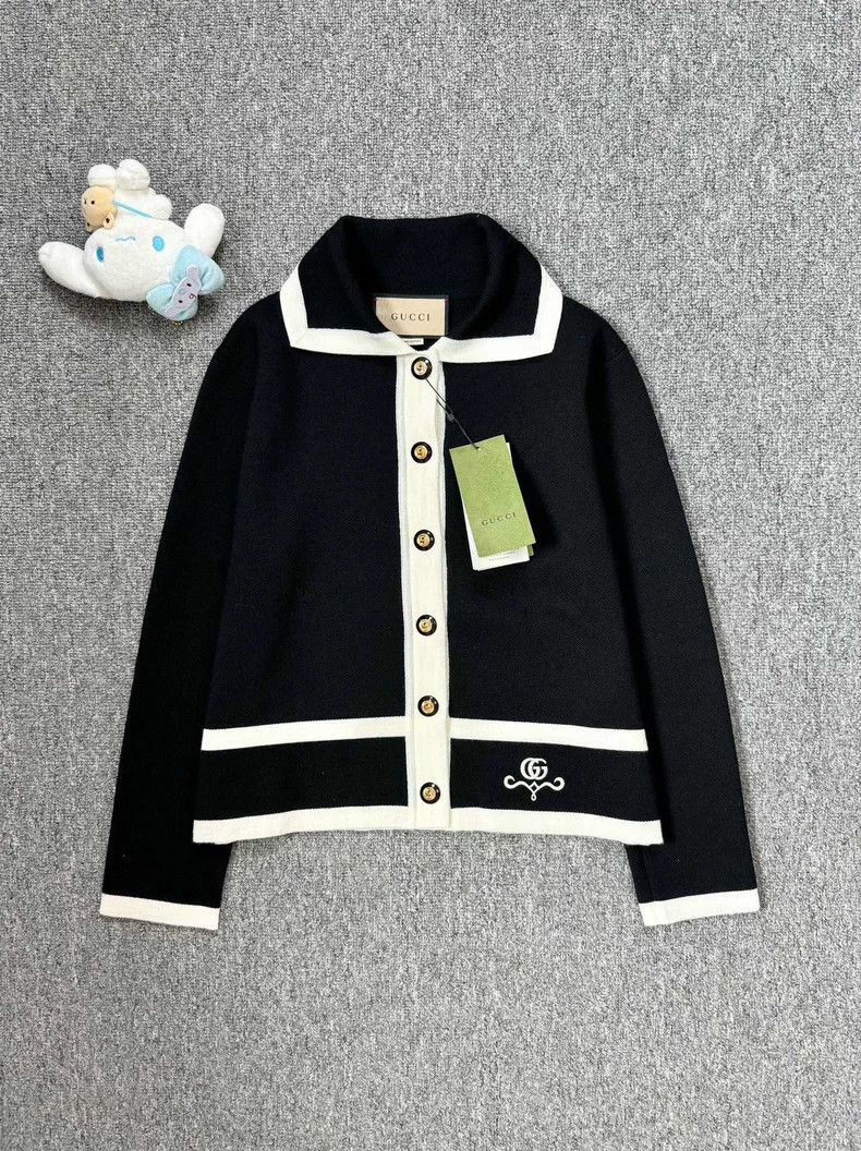 Gucci GucciBlack double G embroidered logo single-breasted lapel Size XXS / US 00 / IT 34 - 1 Thumbnail