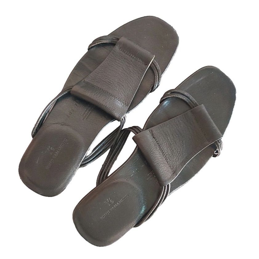 Y's × Yohji Yamamoto Y's Yohji Yamamoto ladies leather sandals black size 9 Size US 9 / IT 39 - 1 Thumbnail
