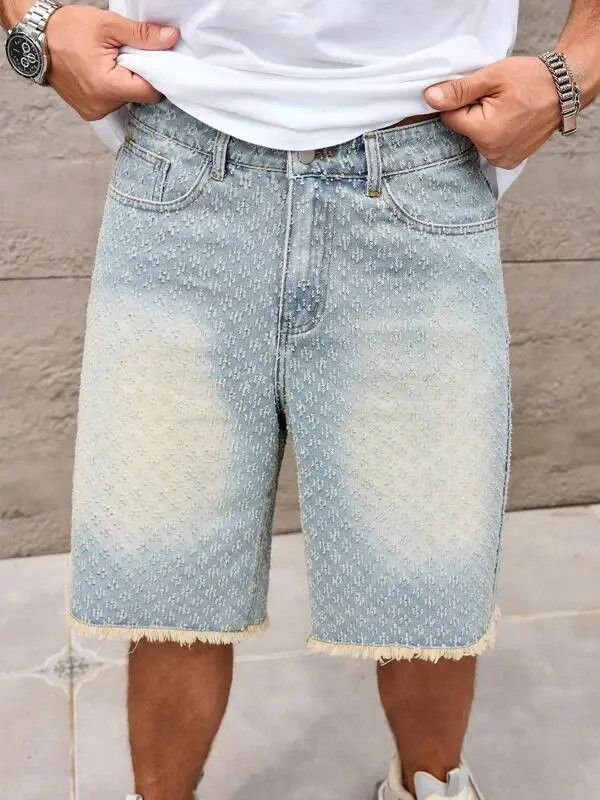 Jean Kihara x Kawa Jorts Vintage Washed Distressed Denim Size US 32 / EU 48 - 4 Thumbnail