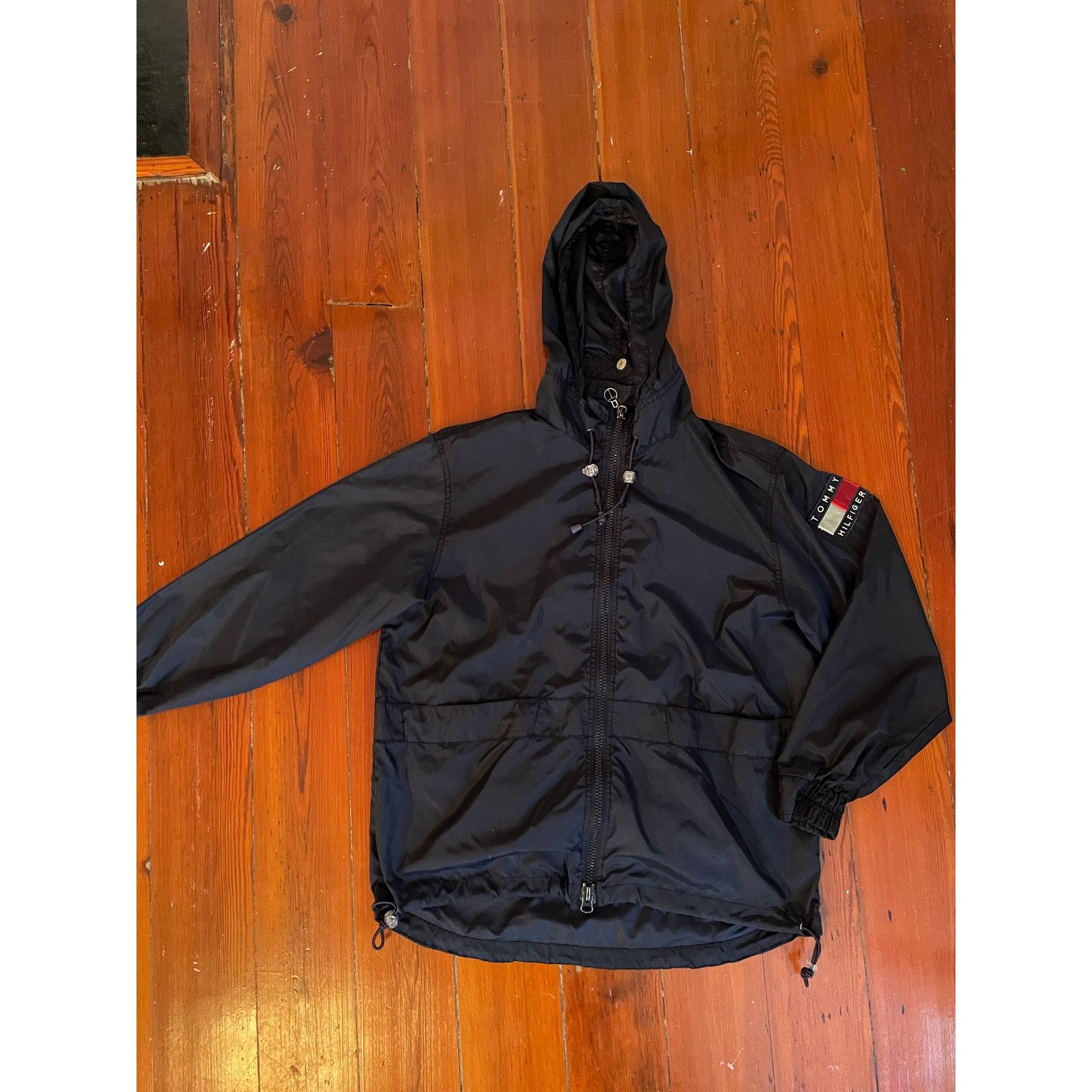 Tommy Hilfiger Vintage Tommy Hilfiger Hooded Windbreaker Navy Size M Y2K Size US M / EU 48-50 / 2 - 7 Thumbnail