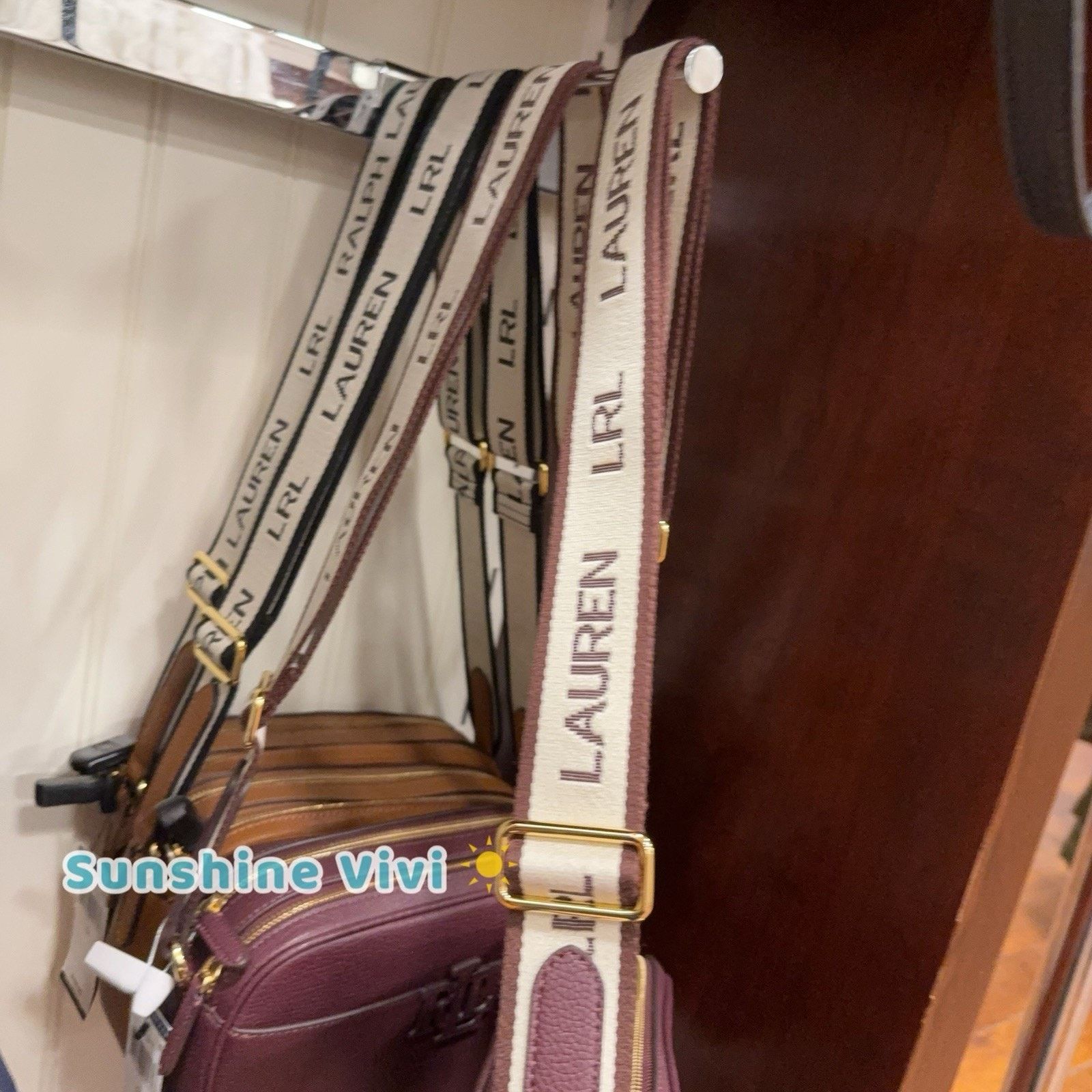 Lauren Ralph Lauren NWT Ralph Lauren Carrie Leather Crossbody Bag Wine Red Size ONE SIZE - 3 Thumbnail