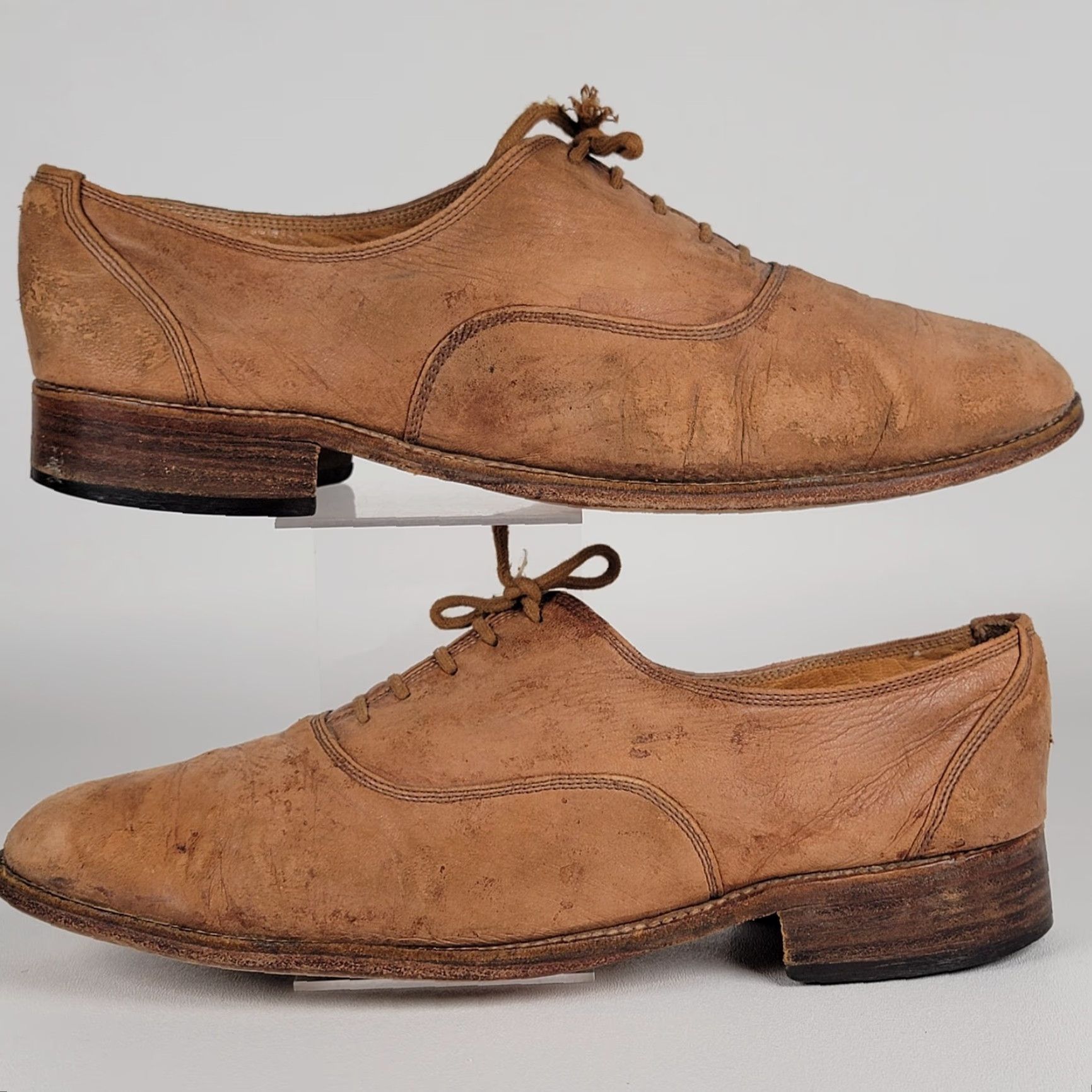 Vintage VINTAGE Wilkes Bashford Men's Dress Shoes Oxford Brown 8D Leather Upper Leather Outsole Lace Up Italy Mens Size US 8 / EU 41 - 5 Thumbnail