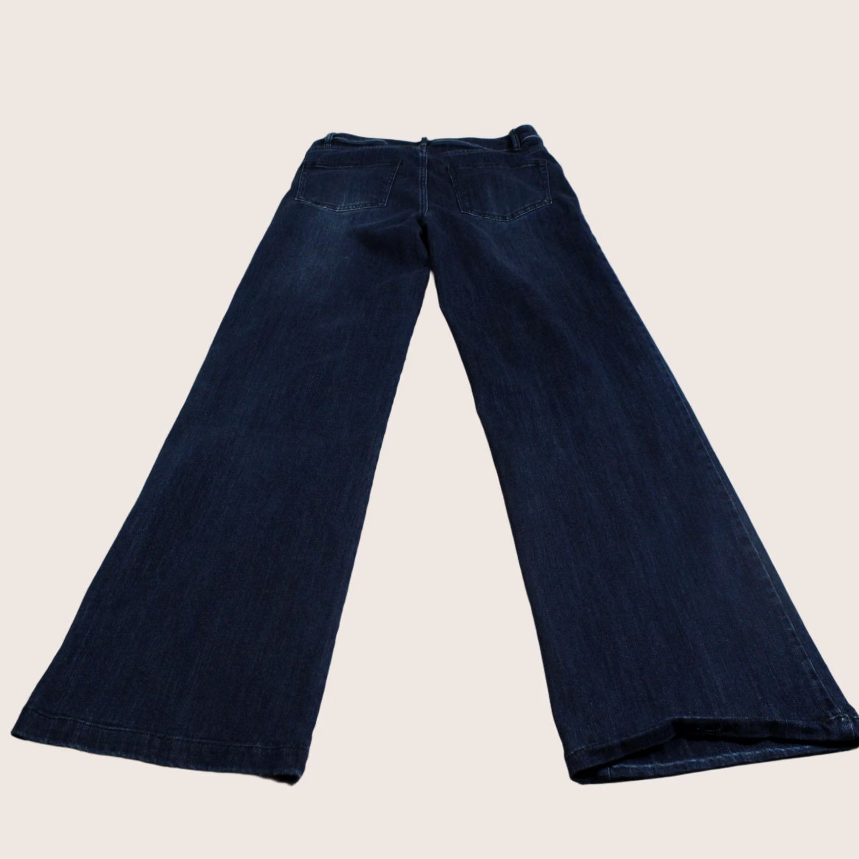J. Jill J Jill Jeans Women 4 Tall Blue Dark Wash Mid Rise Full Wide Leg Stretch Denim Size 27" / US 4 / IT 40 - 1 Thumbnail