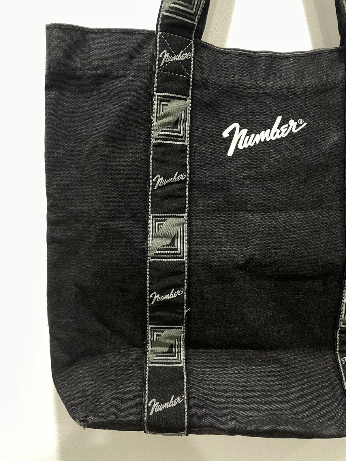 Japanese Brand × Number (N)ine Number by Number nine black faded tote bag Size ONE SIZE - 6 Thumbnail