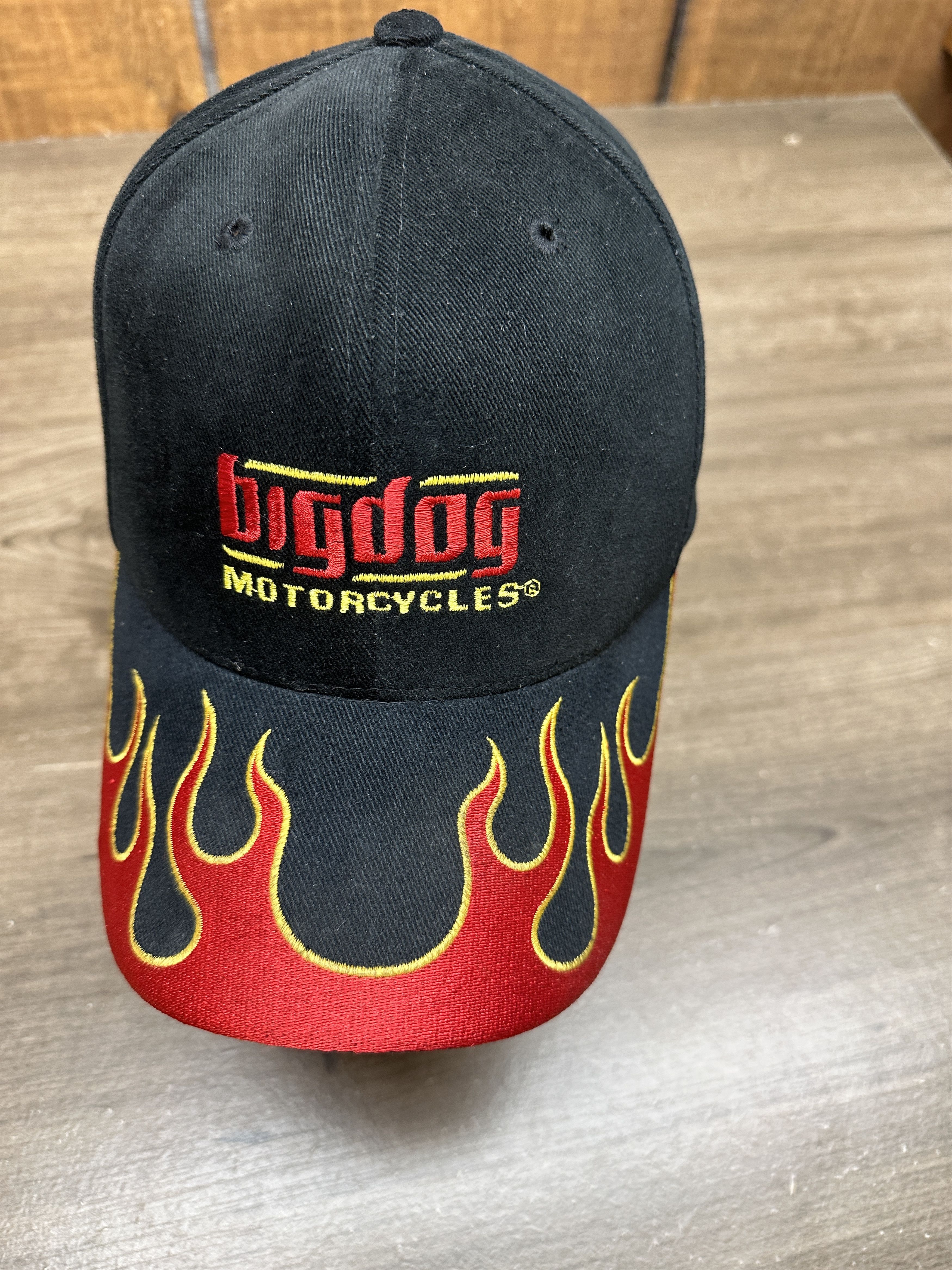 Big Dogs × Harley Davidson Y2K Biker Flames Big Dog Motorcycles Flex Cap L/XL NWOT Size ONE SIZE - 2 Thumbnail