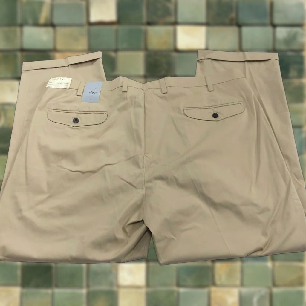 Orvis Orvis Chino Dress Comfort Blend Cuff Pleat Pants Beige 42 30L NWT Regular Men Bags? (Please ignore) Size US 42 / EU 58 - 1 Thumbnail