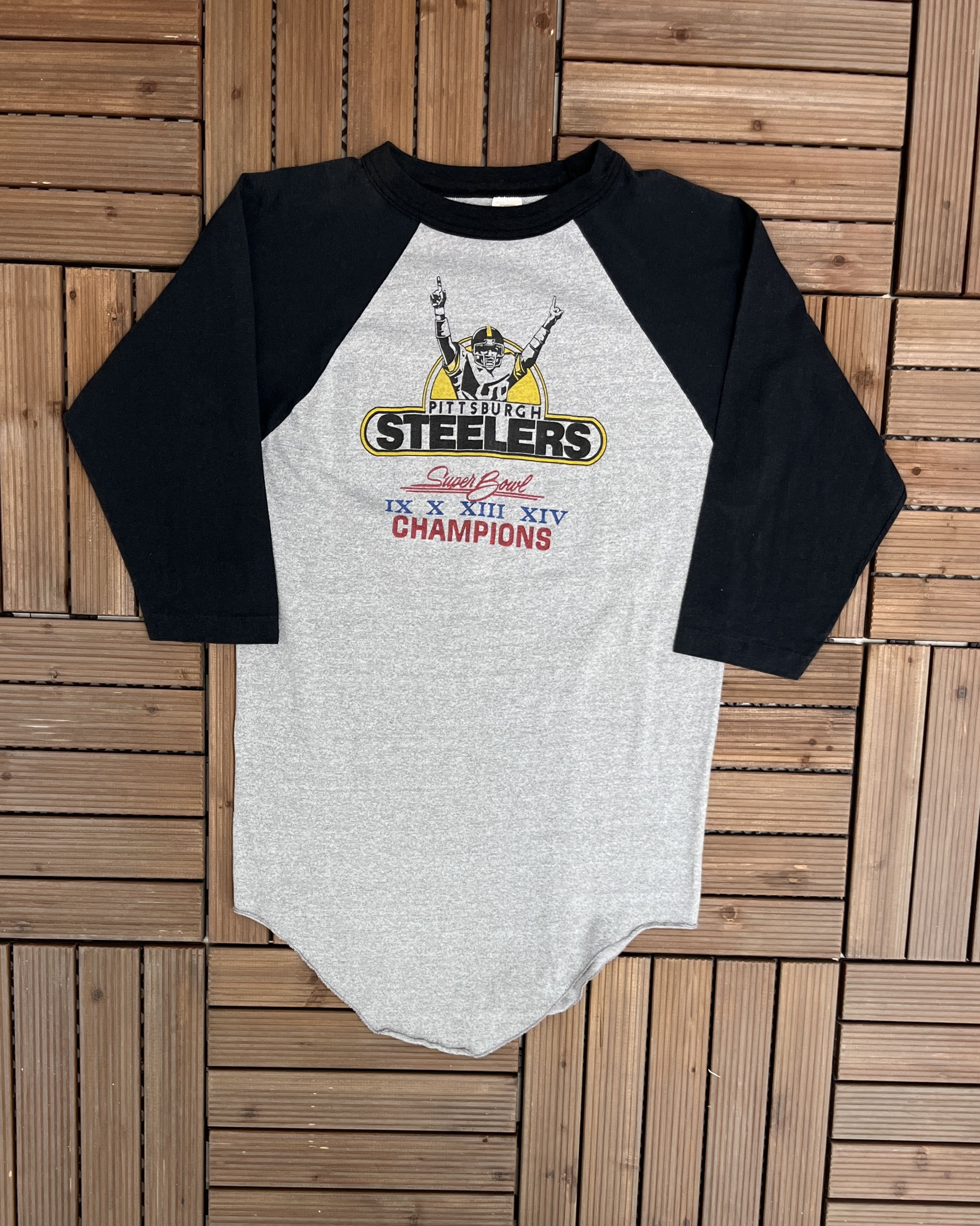 Vintage Pittsburgh Steelers Super Bowl XIV Vintage Grey Tee Size US L / EU 52-54 / 3 - 1 Thumbnail
