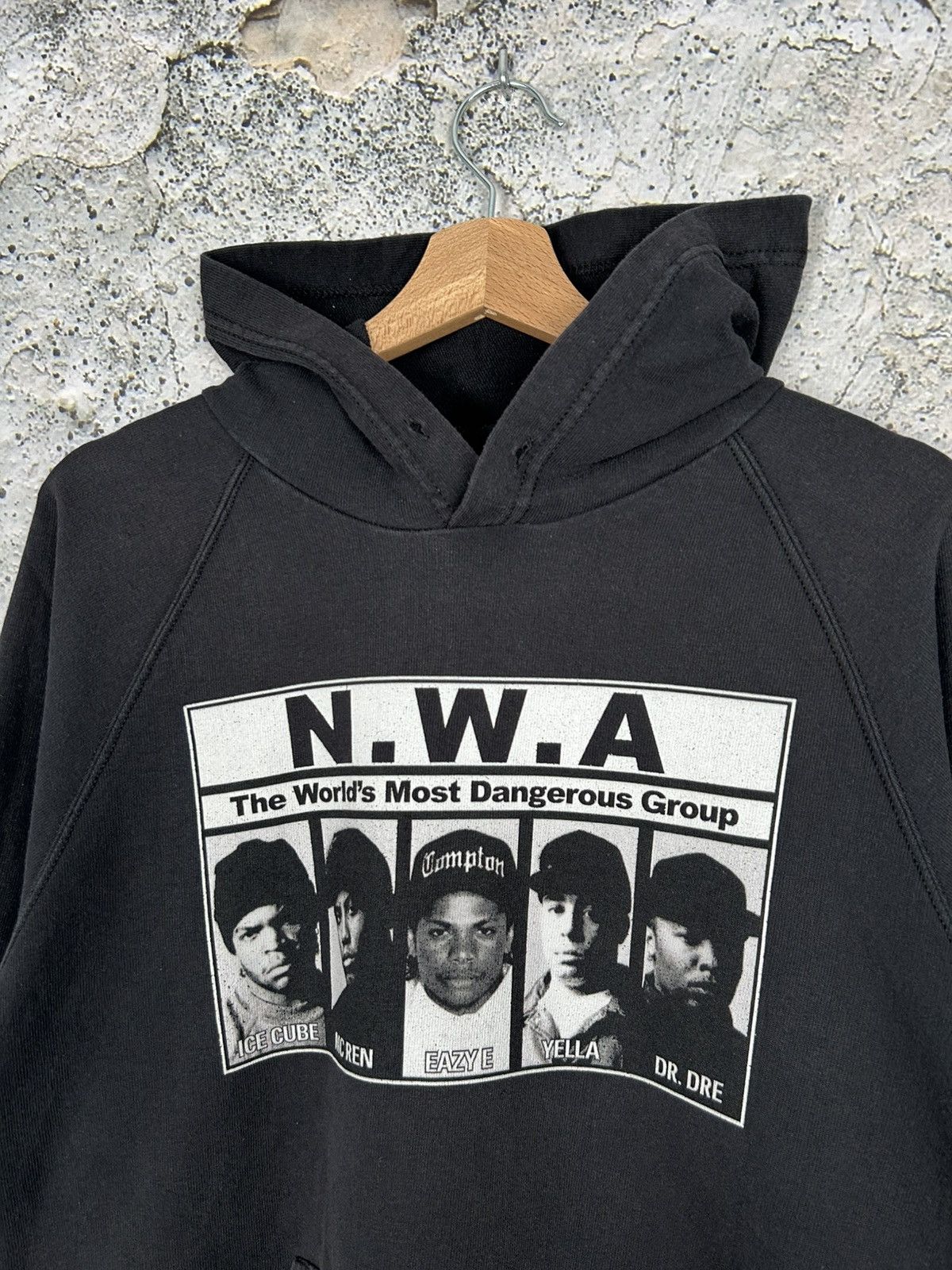 Rap Tees Vintage NWA Rap Hoodie Baggy Boxy Eazy E Ice Cube Dr Dre 90s Size US M / EU 48-50 / 2 - 3 Thumbnail