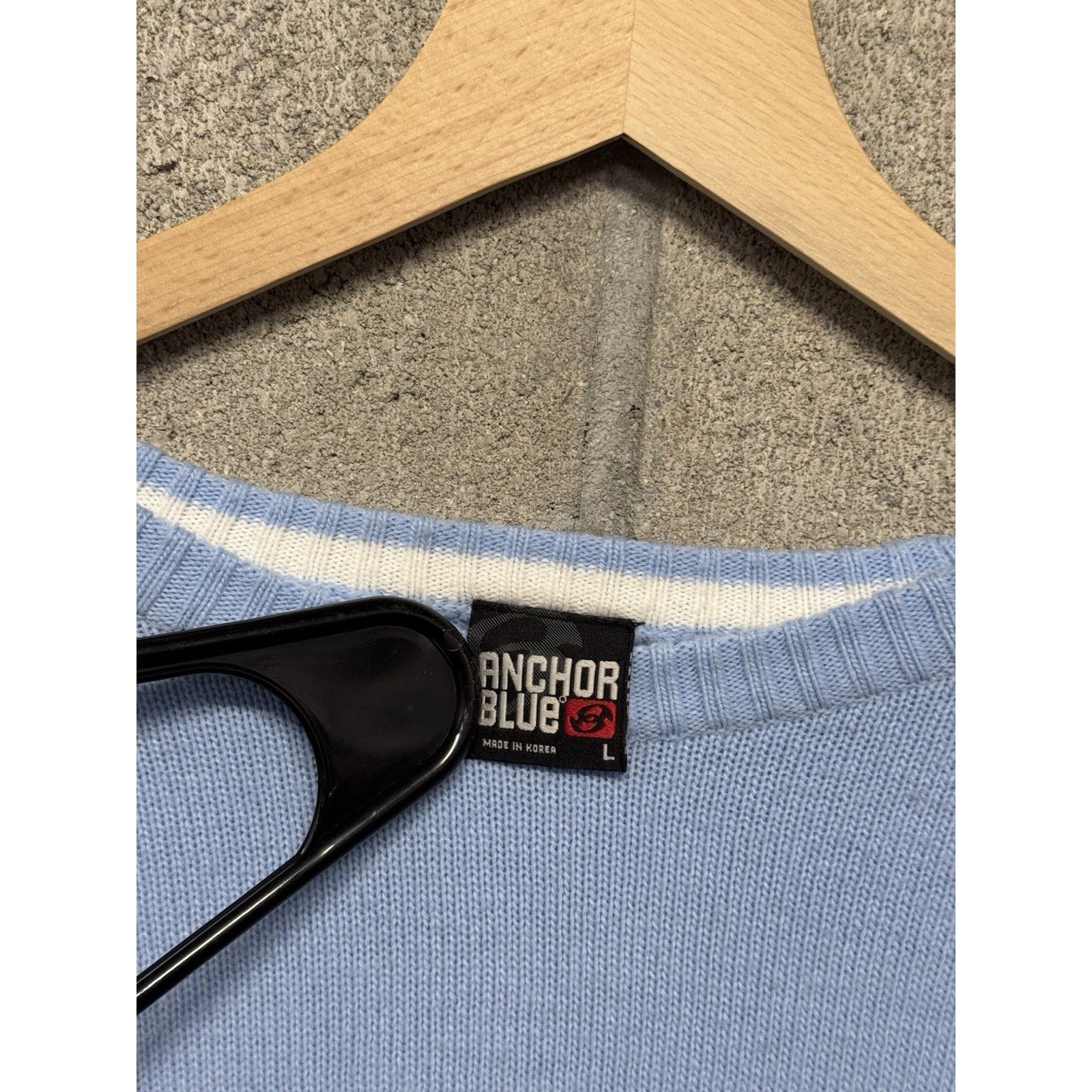 Anchor Blue Vintage Anchor Blue Puff Print Logo Sweater Blue Men Xl Size US XL / EU 56 / 4 - 5 Thumbnail