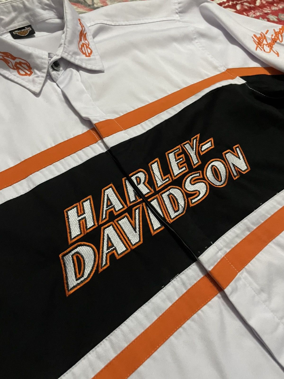 Harley Davidson Harley Davidson Shirt Fully Embroidry Size US XL / EU 56 / 4 - 4 Thumbnail