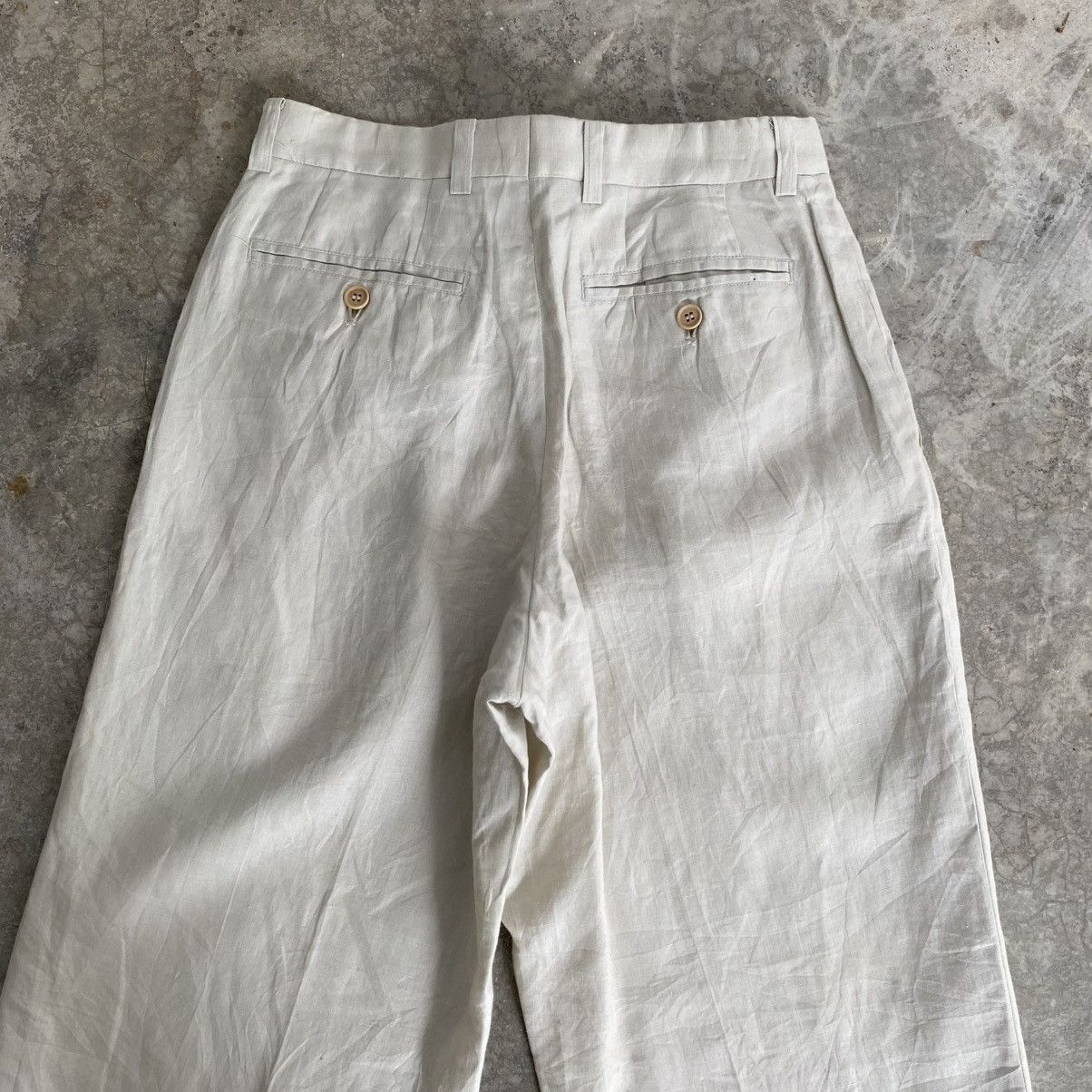 Issey Miyake 1980’s Issey Miyake Linen Pleated Baggy Trouser Pants Size US 28 / EU 44 - 16 Thumbnail