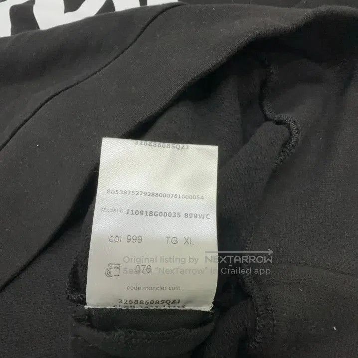 Moncler Moncler SS23 Men's Solid Letter Print Sweatshirt. Size US XL / EU 56 / 4 - 5 Thumbnail