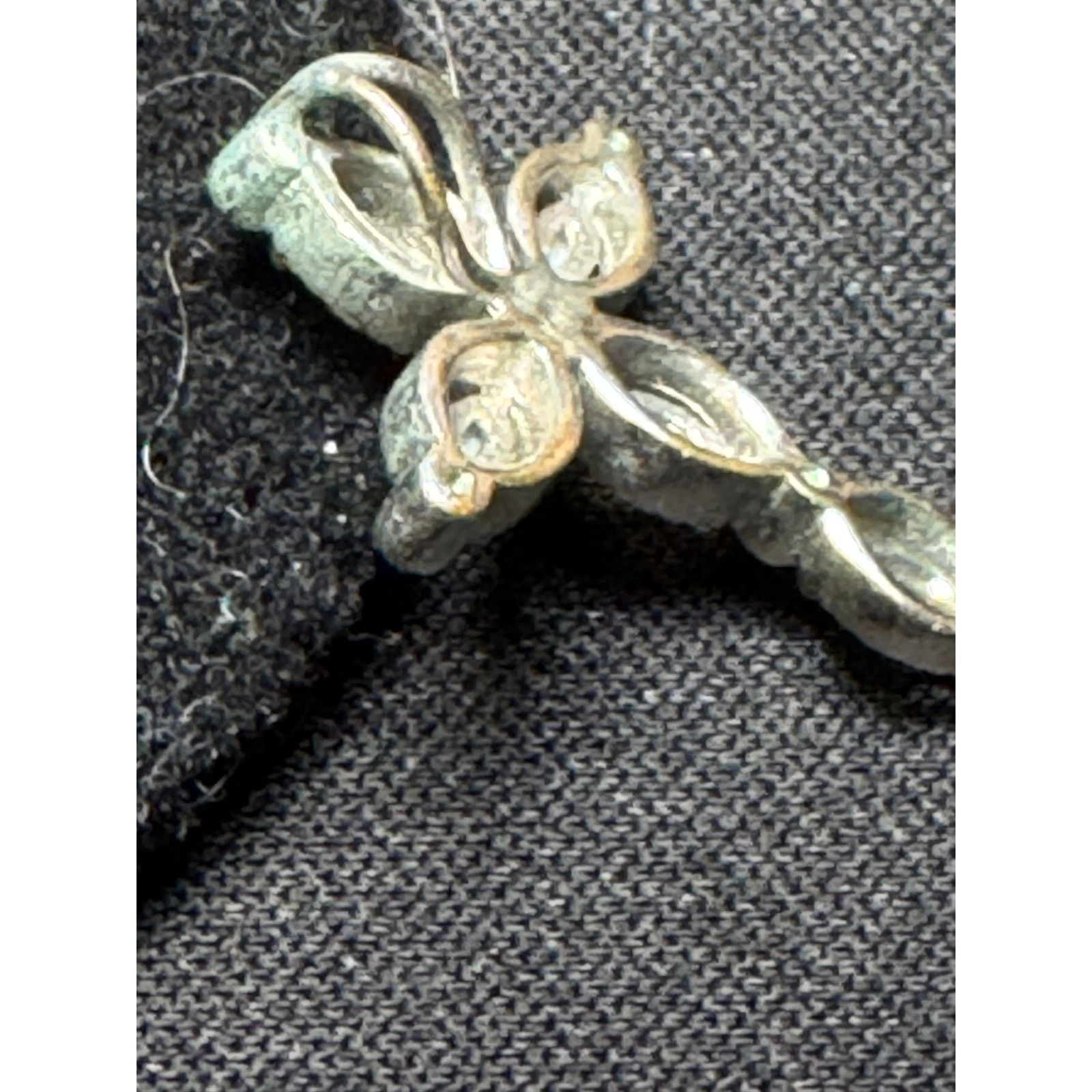 Other 925 Sterling Silver Cross with White Opals Pendant Size ONE SIZE - 6 Thumbnail