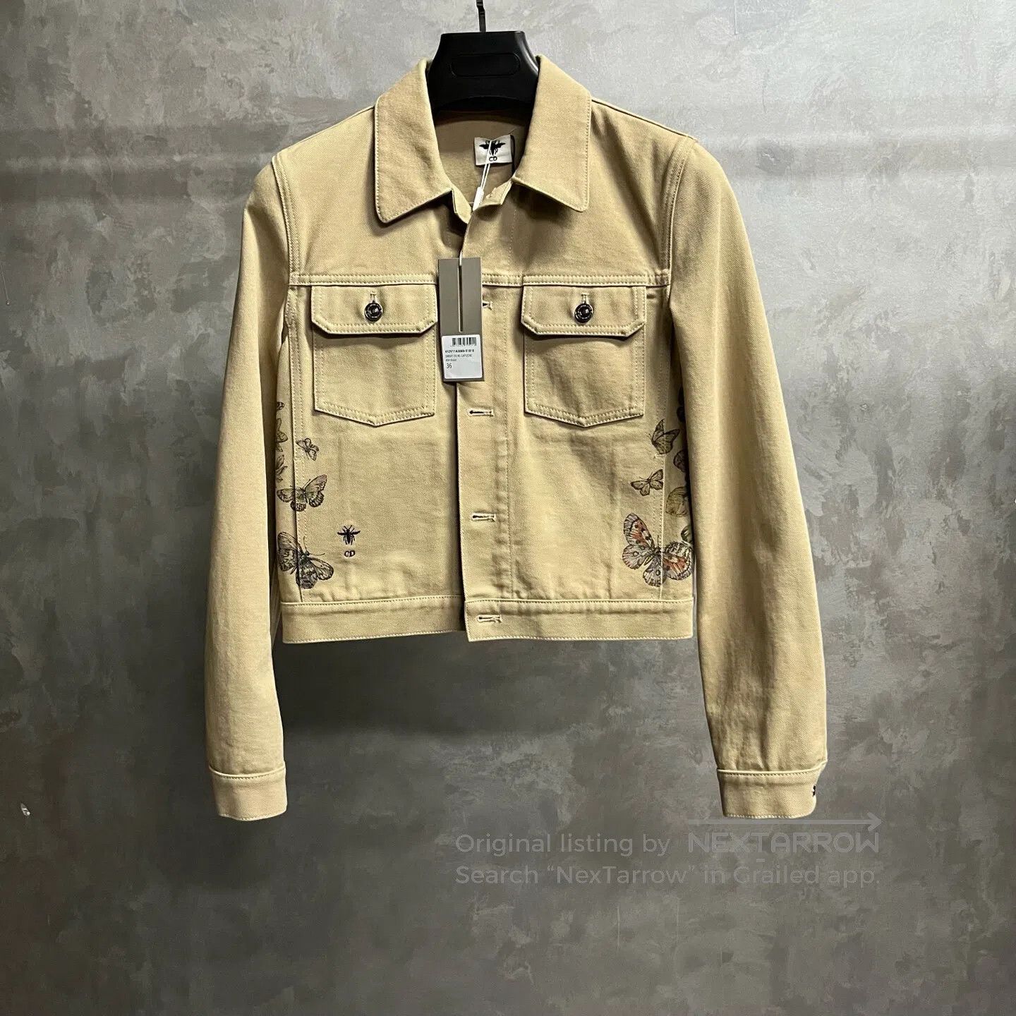 Dior Dior Beige casual jacket with butterfly pattern| Size S / US 4 / IT 40 - 1 Thumbnail