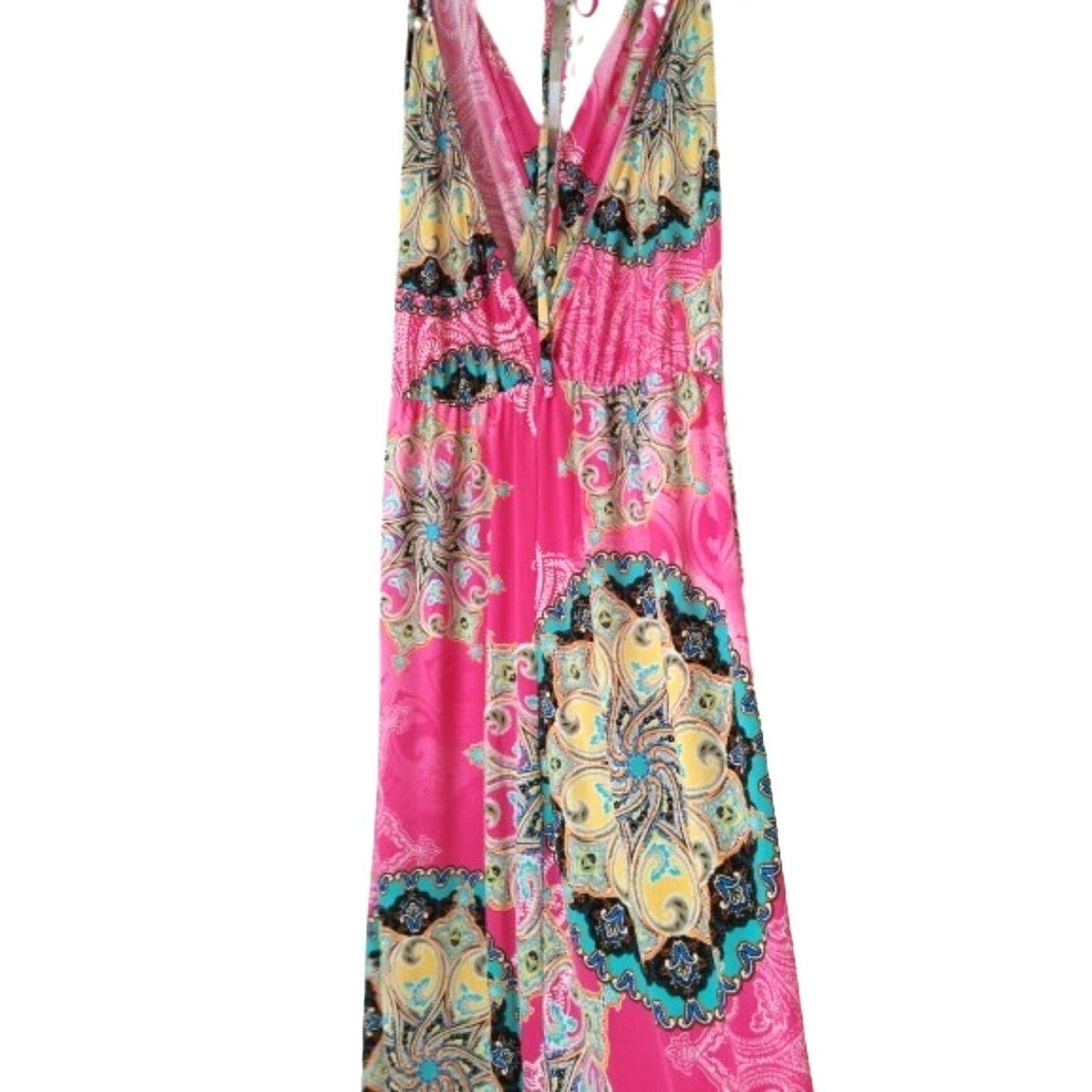 The Unbranded Brand Winwin apparel pink mandala maxi dress sleeveless A line L Size L / US 10 / IT 46 - 3 Thumbnail
