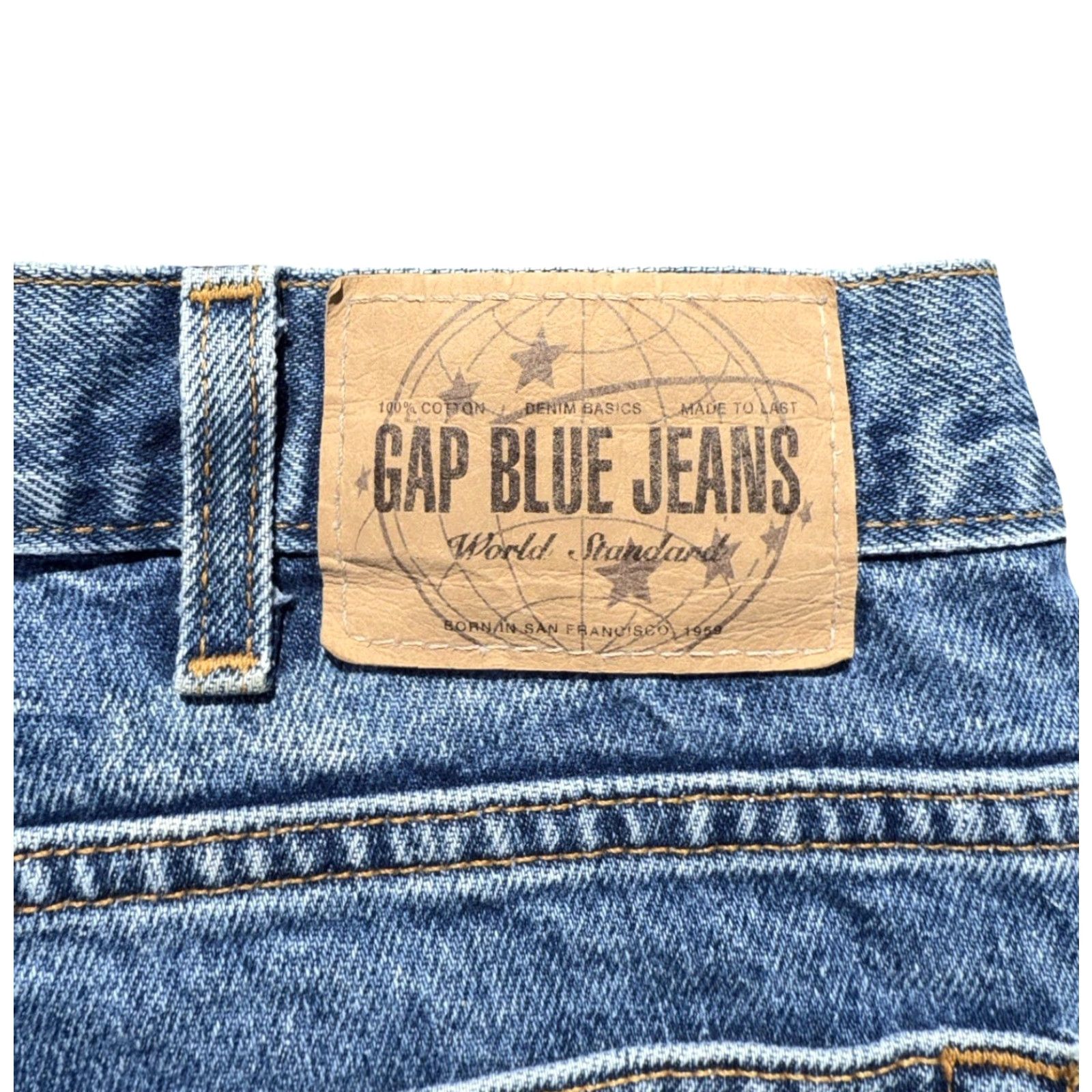 Gap VINTAGE Gap Jeans 90s Light Wash Baggy Straight 36x36 Men Global 90s, Size 36, Inseam 36, Blue Size US 36 / EU 52 - 5 Thumbnail