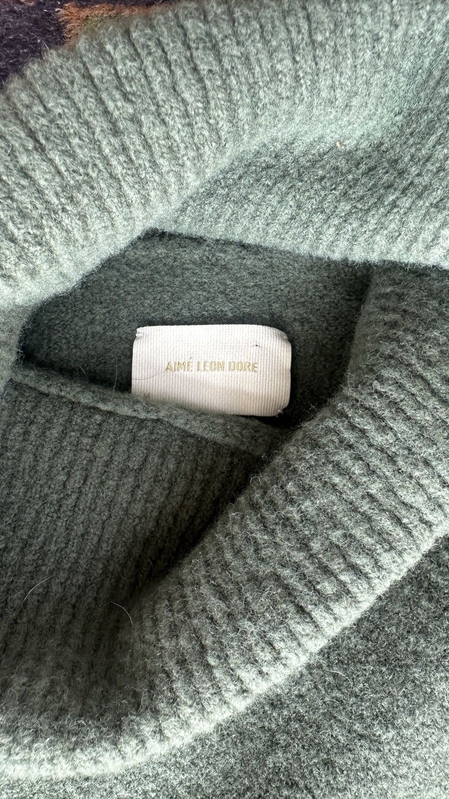 Aime Leon Dore Aime Leon Dore Boiled Wool Moss Green Turtleneck Size US M / EU 48-50 / 2 - 2 Thumbnail