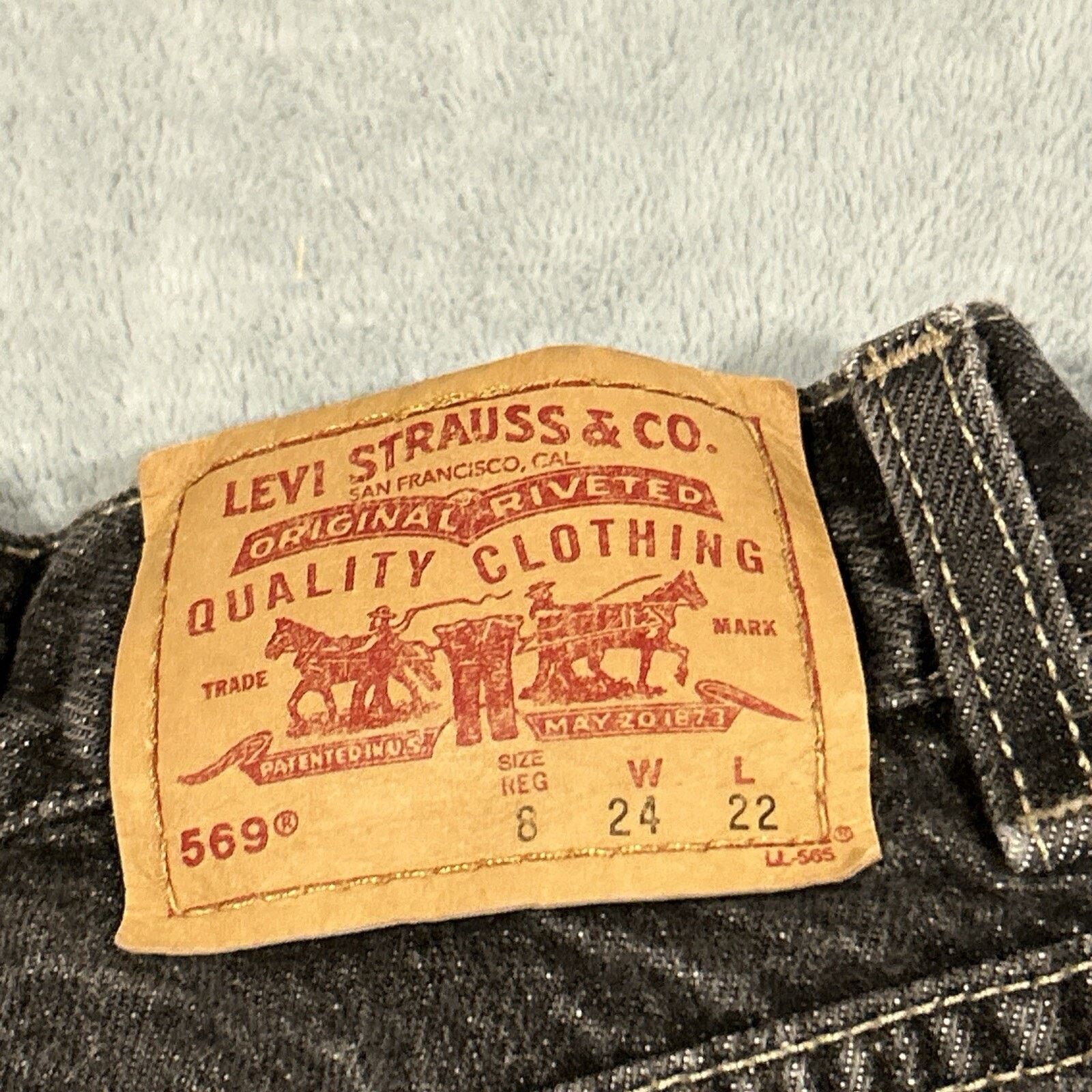 Levi's Levis 569 Baggy Jeans Youth Boys 8 24x22 Baggie Relaxed Size US 26 / EU 42 - 6 Thumbnail