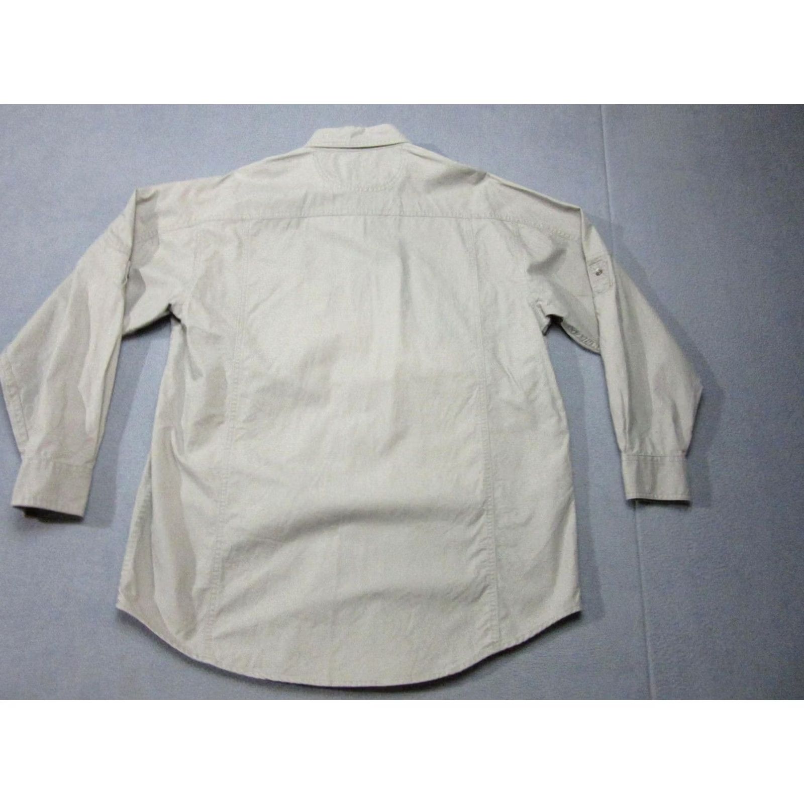 Vintage VINTAGE Woolrich Shirt Mens Large Beige Khaki Outdoor Pockets 90s Cargo Utility Hunt Size US L / EU 52-54 / 3 - 6 Thumbnail