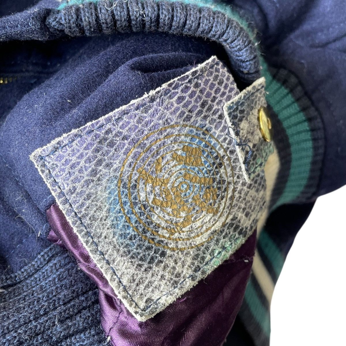 Designer × SABIT Sabit NYC Tanoshinde Rare Vintage 00s Wool Letterman Jacket Size US L / EU 52-54 / 3 - 18 Thumbnail