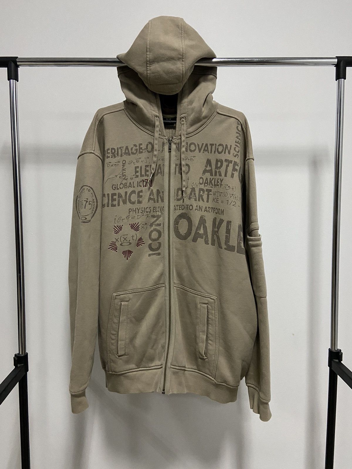Oakley × Vintage Oakley Vintage zip Hoodie big Logo skate Size US XL / EU 56 / 4 - 1 Thumbnail