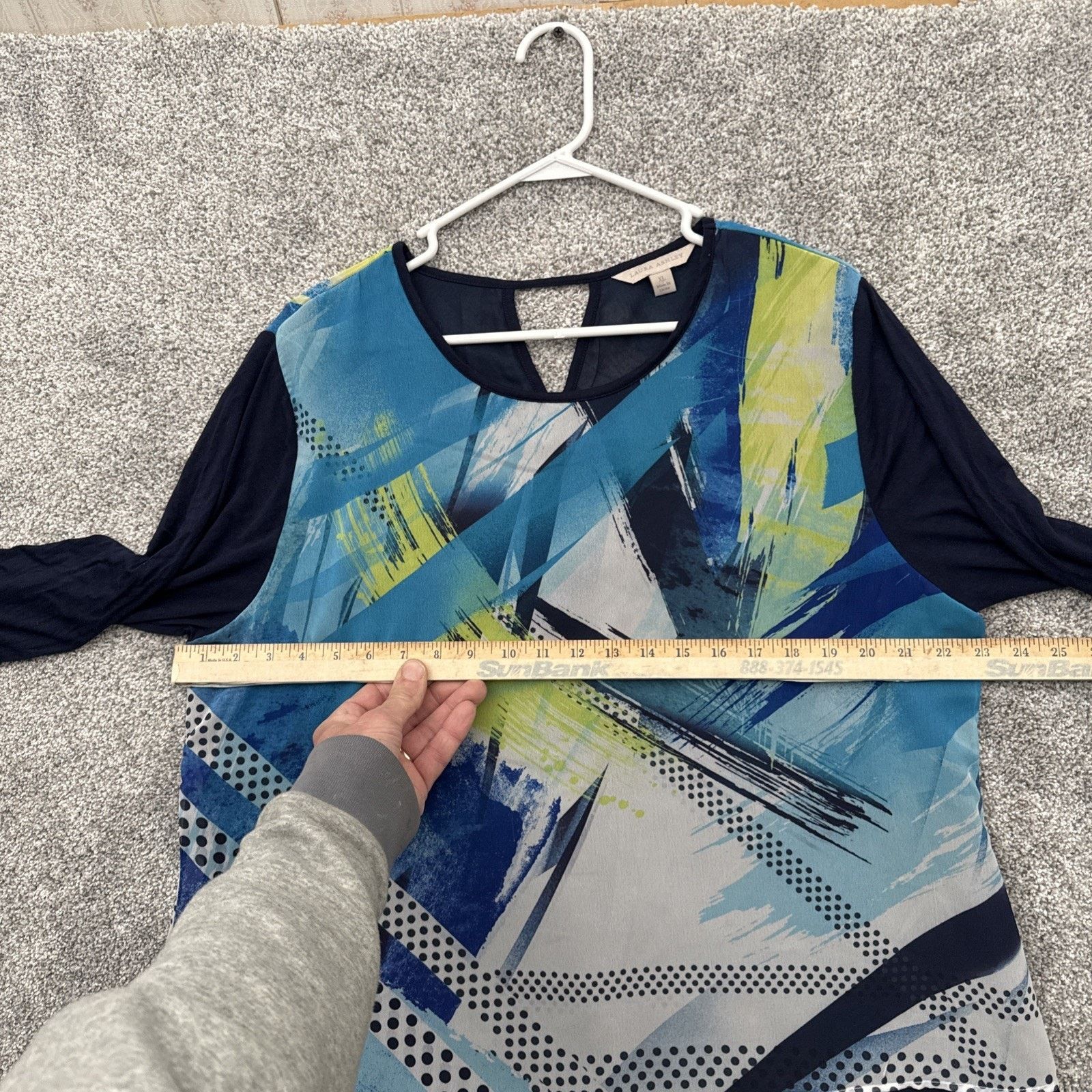 Laura Ashley Laura Ashley Blouse Womens XL Asymmetrical Chic Pop Art Size XL / US 12-14 / IT 48-50 - 3 Thumbnail