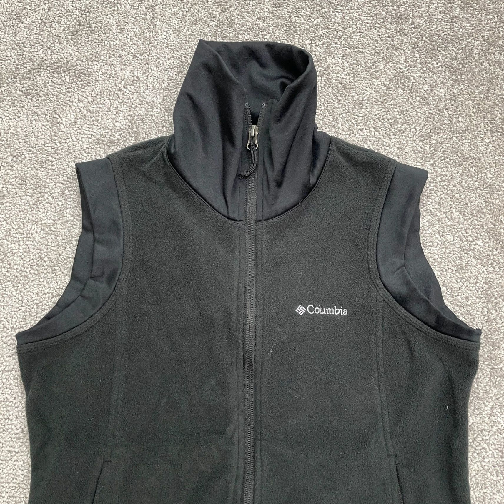 Vintage Columbia Fleece Vest Womens Small Black Full Zip Pockets Outdoor Hike Size S / US 4 / IT 40 - 4 Thumbnail