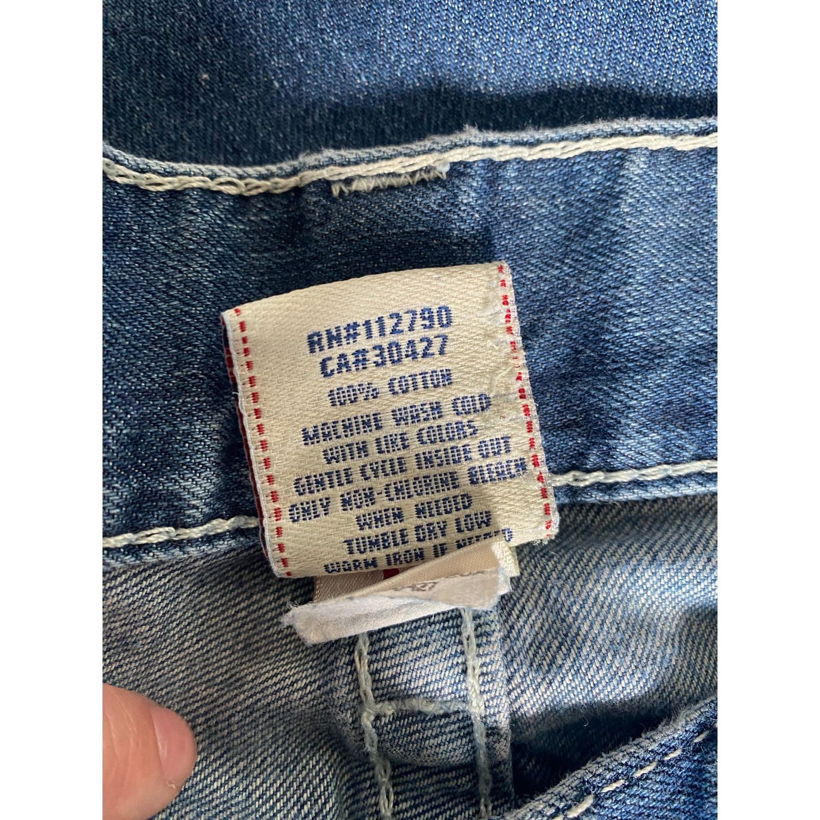 True Religion True Religion Jeans Mens Ricky Straight Denim Pockets 33 Size US 33 - 8 Thumbnail