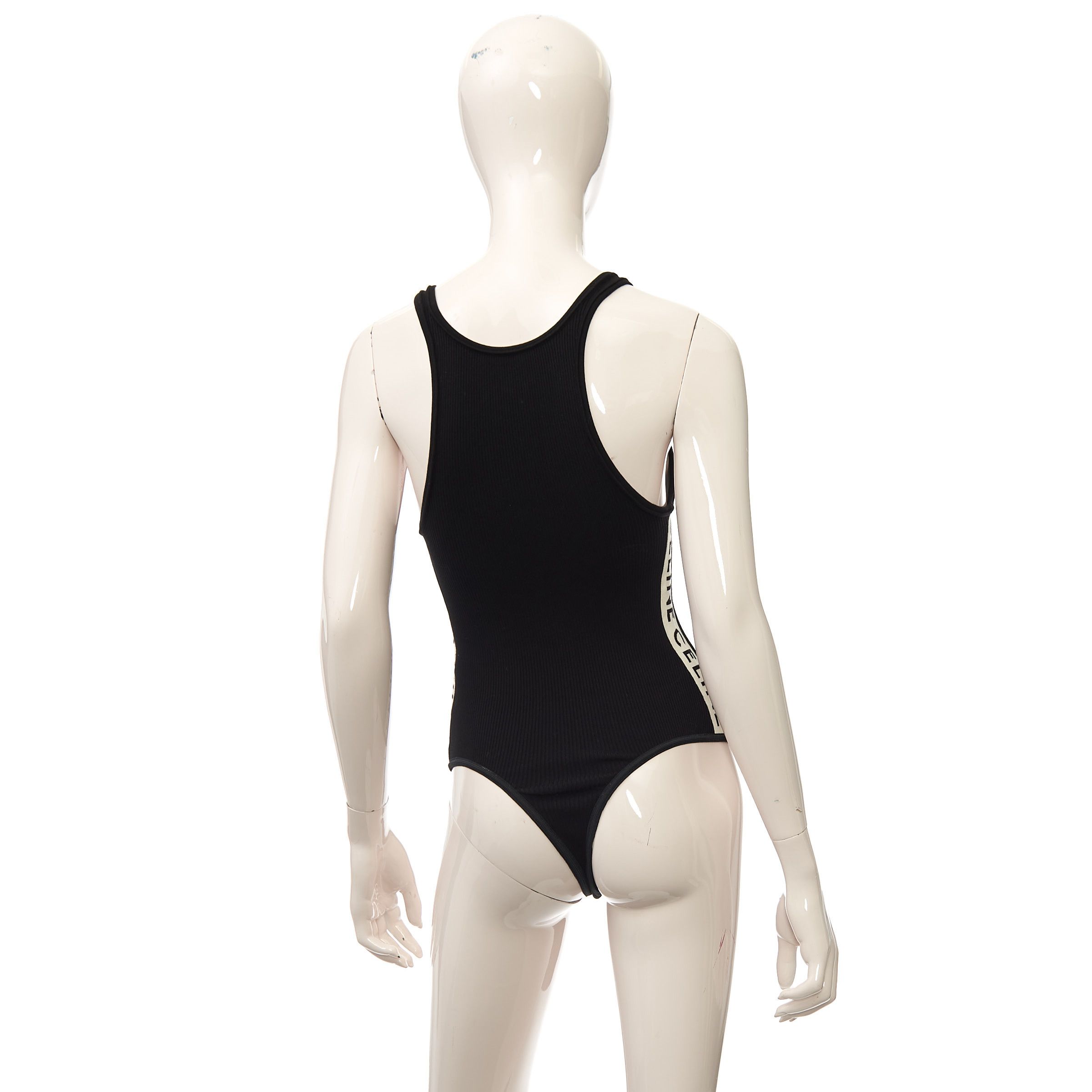 Celine Black Celine Athletic Knit Zipped Bodysuit Size M / US 6-8 / IT 42-44 - 5 Thumbnail
