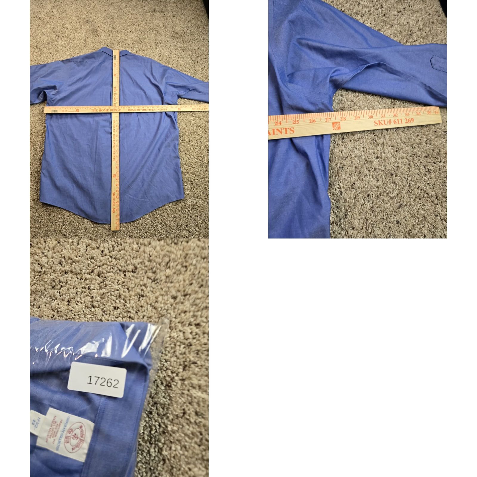 Brooks Brothers Brooks Brothers Shirt Mens 17.5-33 Blue Button Up Long Sleeve Size US XXL / EU 58 / 5 - 8 Thumbnail