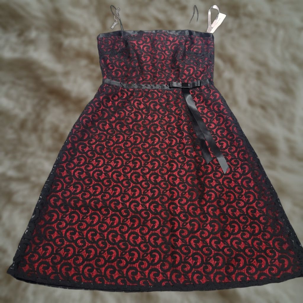 Vintage VINTAGE DE LARU by sheila yen Dress Mini Lace Red Black NWT Sz 11/12 Party/Cocktail Womens Size L / US 10 / IT 46 - 1 Thumbnail