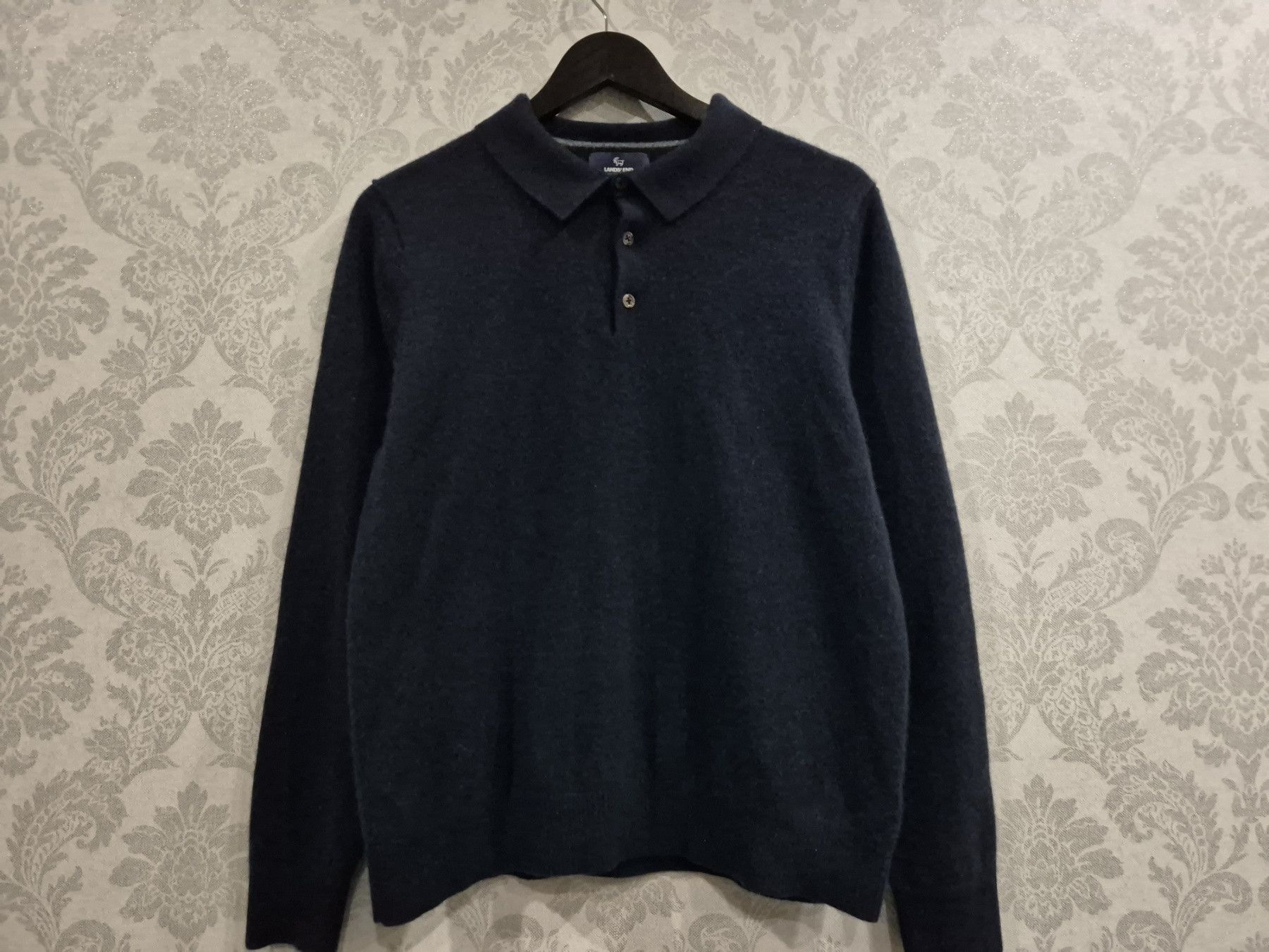 Lands' End Lands’ End 100% Cashmere Polo Sweater Size US M / EU 48-50 / 2 - 2 Thumbnail