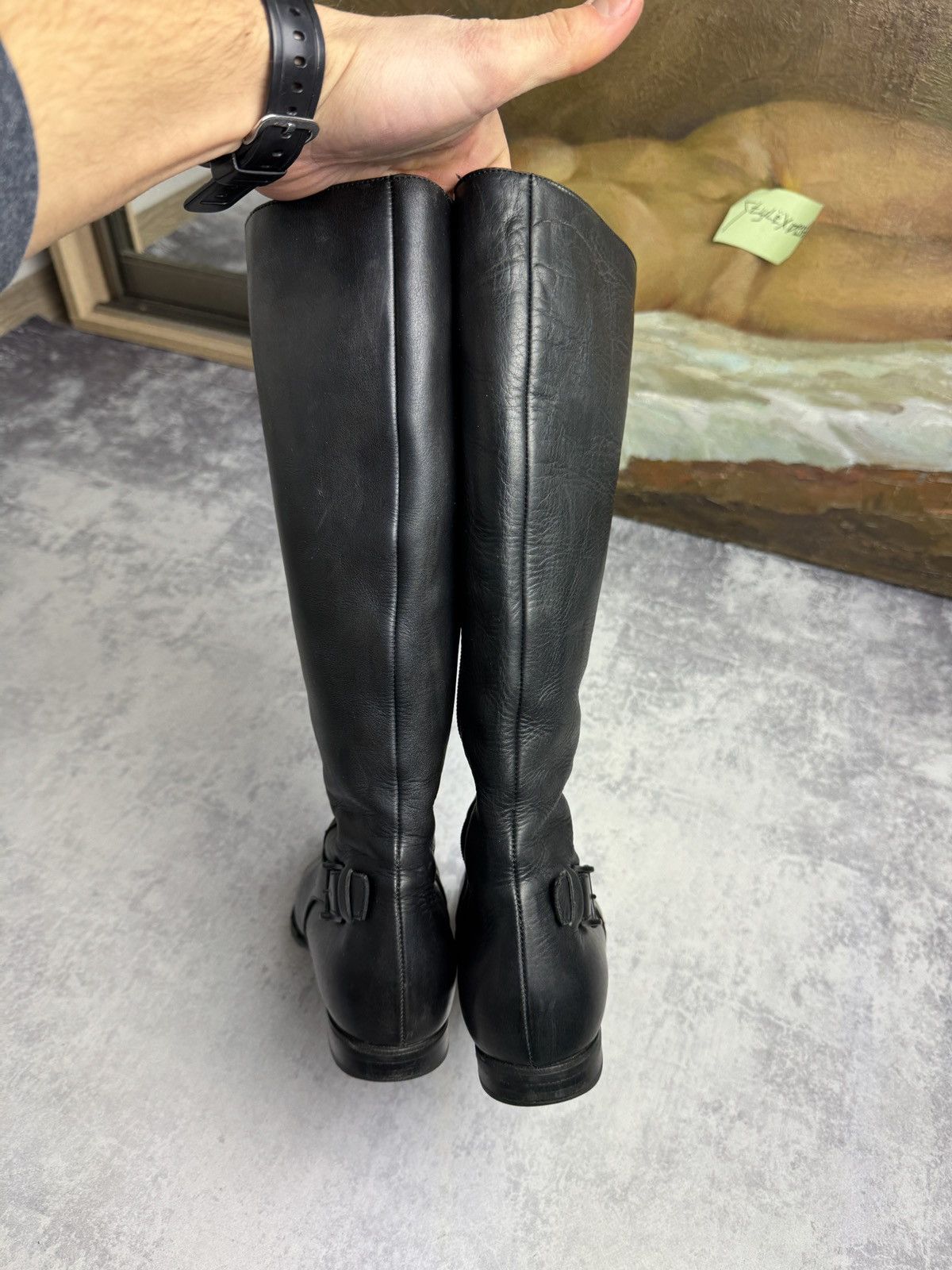 Gucci Gucci By Tom Ford Rare Vintage Moto Racing Y2K Leather Boots Size US 6.5 / IT 36.5 - 11 Thumbnail
