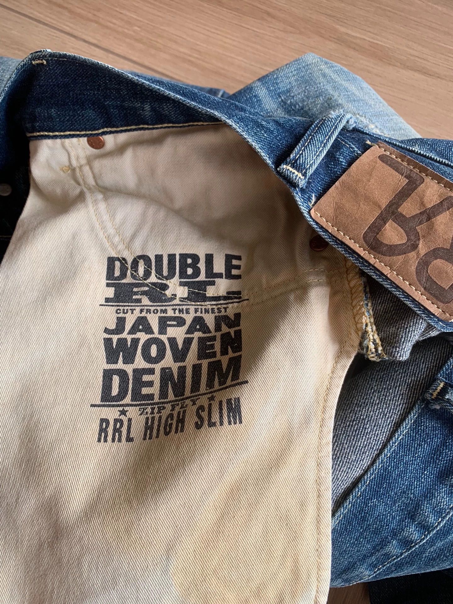 RRL Ralph Lauren RRL High-Waist Slim Fit Distressed Ripped Denim Jeans 34 Size US 34 / EU 50 - 5 Thumbnail