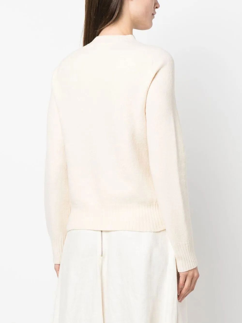 Jil Sander o1y1025 Crewneck Sweater in Cream Size M / US 6-8 / IT 42-44 - 4 Thumbnail